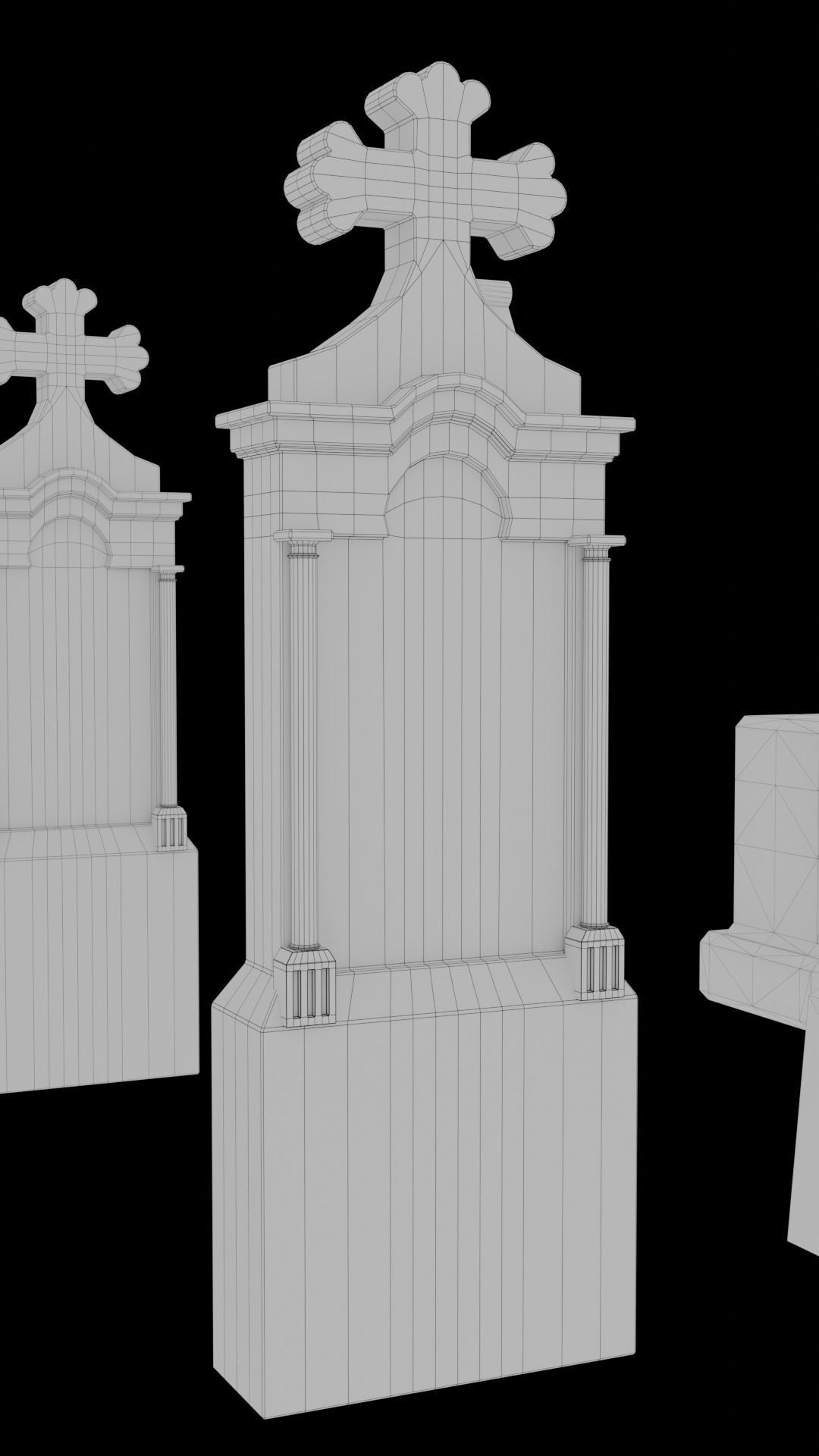 Low Poly Cemetery Prop Collection for Environment Design Low-poly 3D model_45