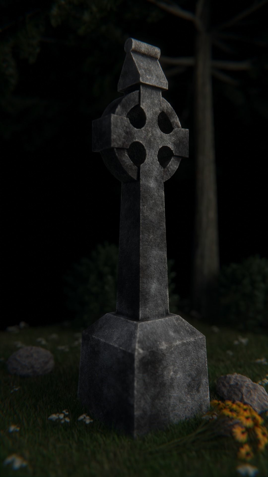 Low Poly Cemetery Prop Collection for Environment Design Low-poly 3D model_34