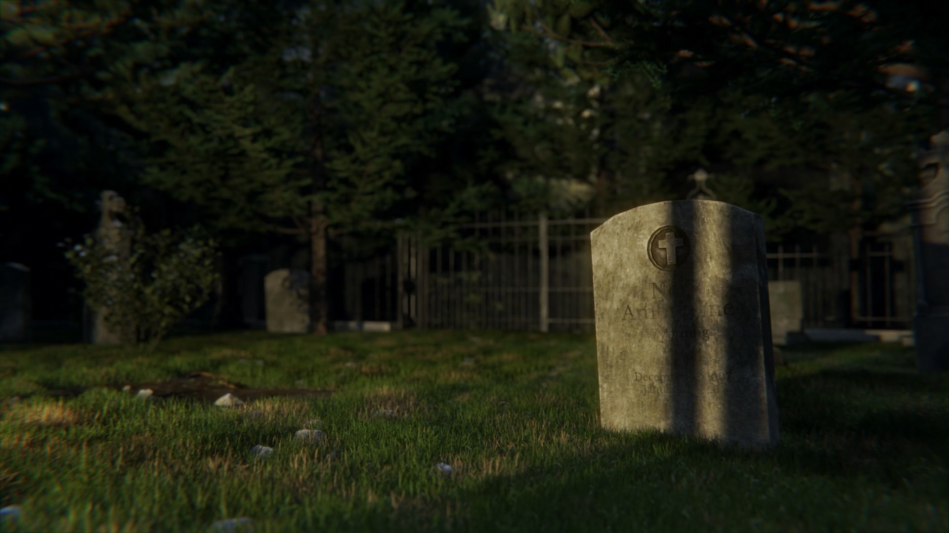 Low Poly Cemetery Prop Collection for Environment Design Low-poly 3D model_37