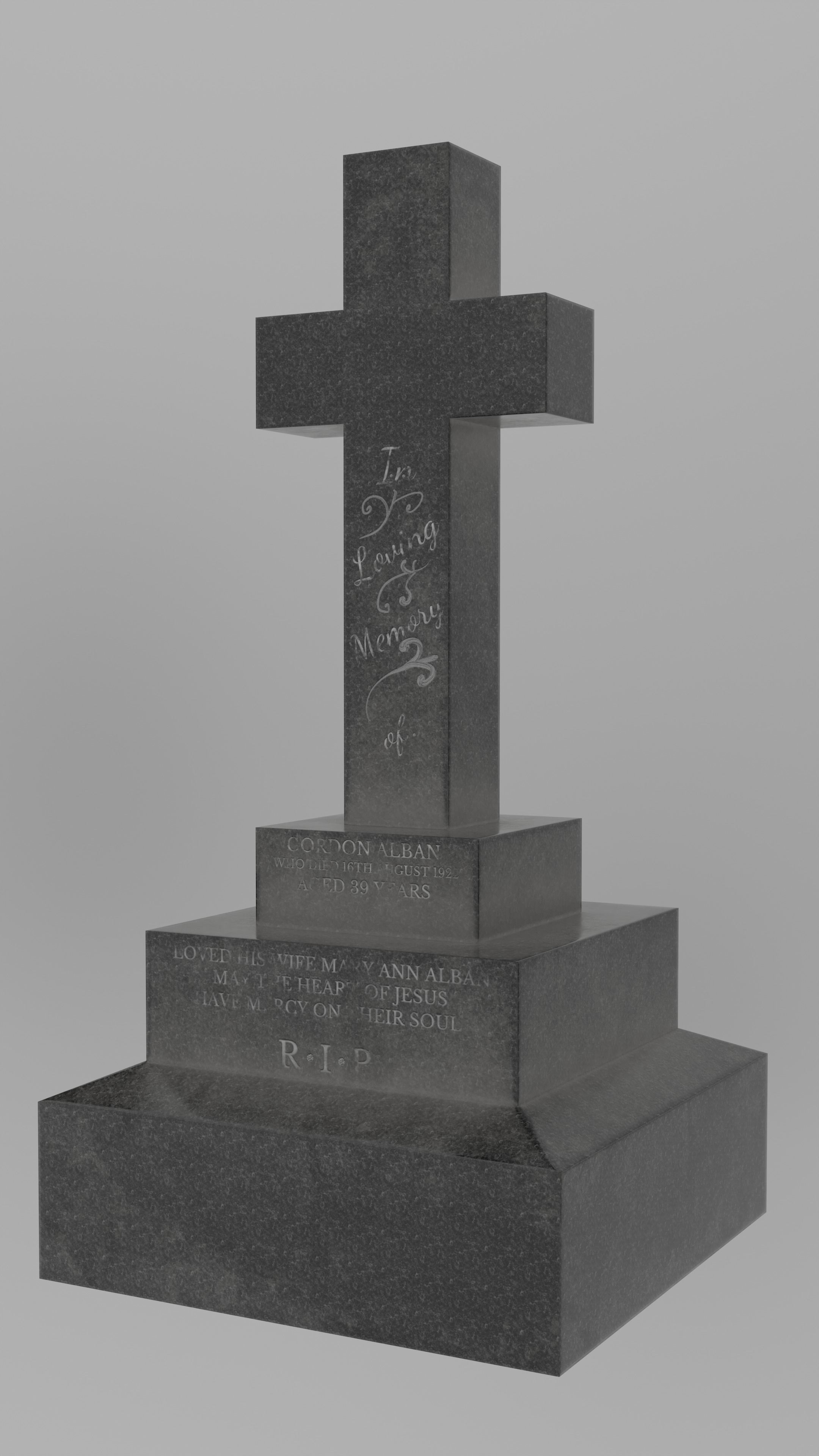 Low Poly Cemetery Prop Collection for Environment Design Low-poly 3D model_9