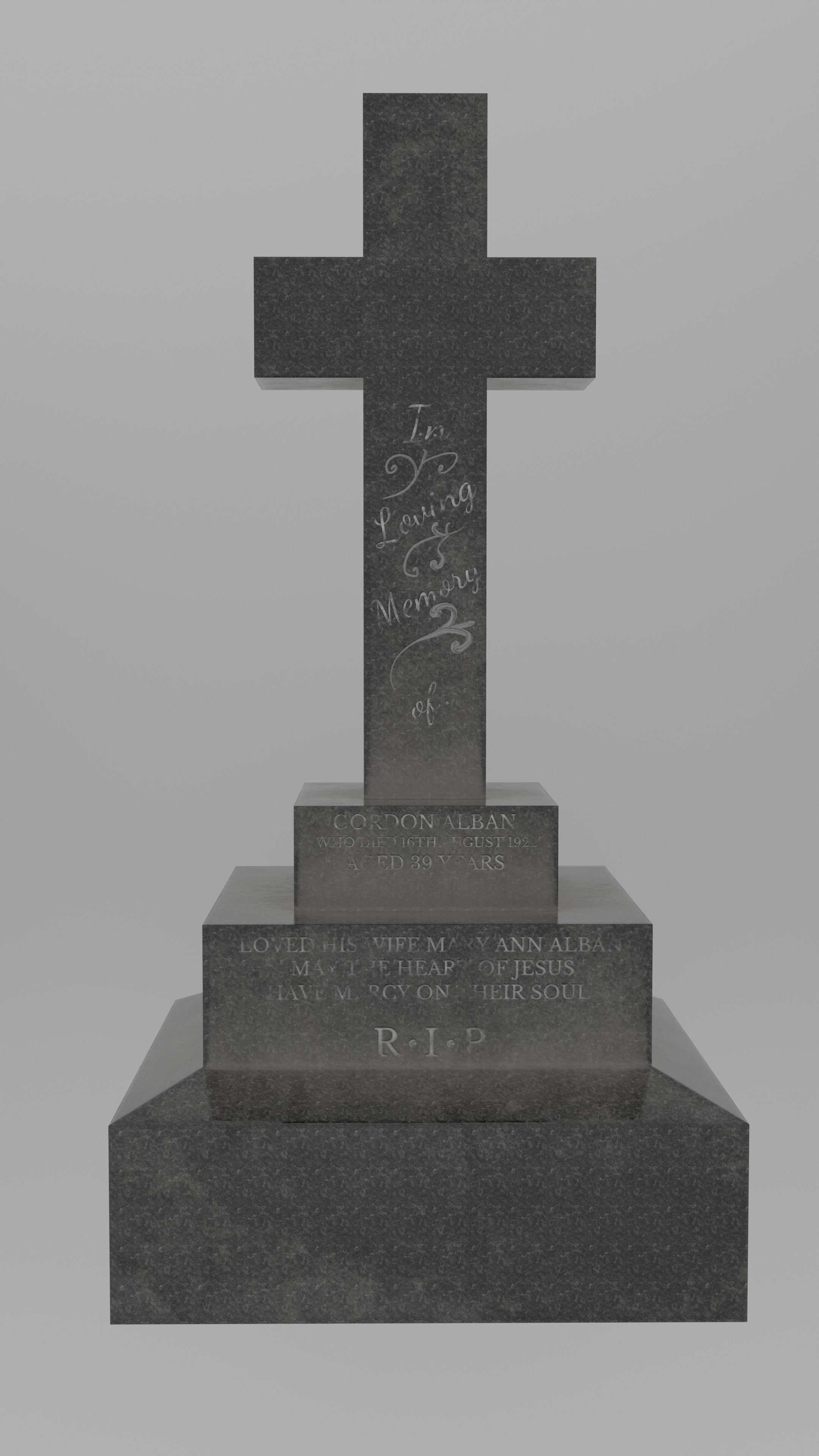 Low Poly Cemetery Prop Collection for Environment Design Low-poly 3D model_8