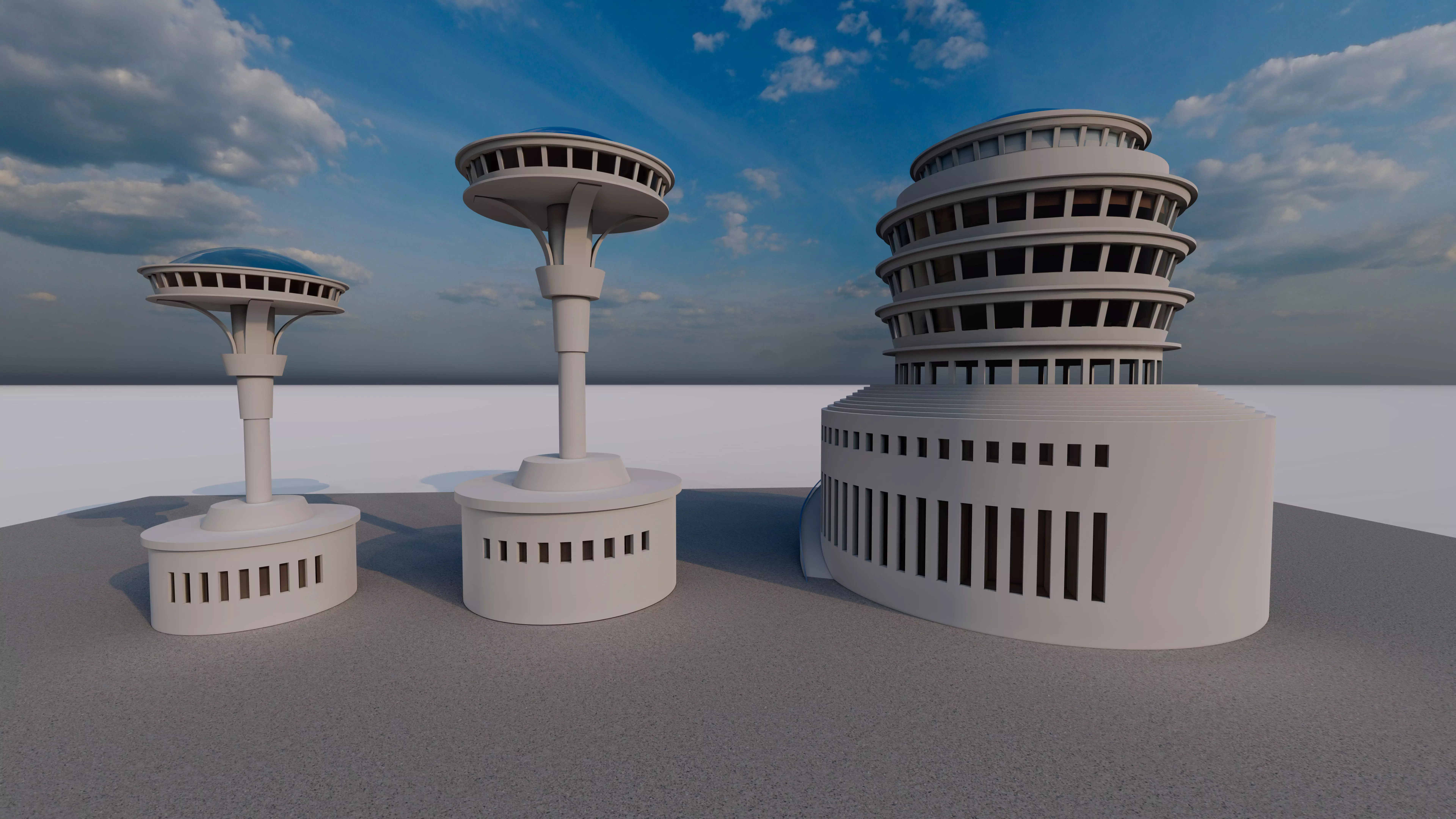OVNI BUILDINGS 3D print model