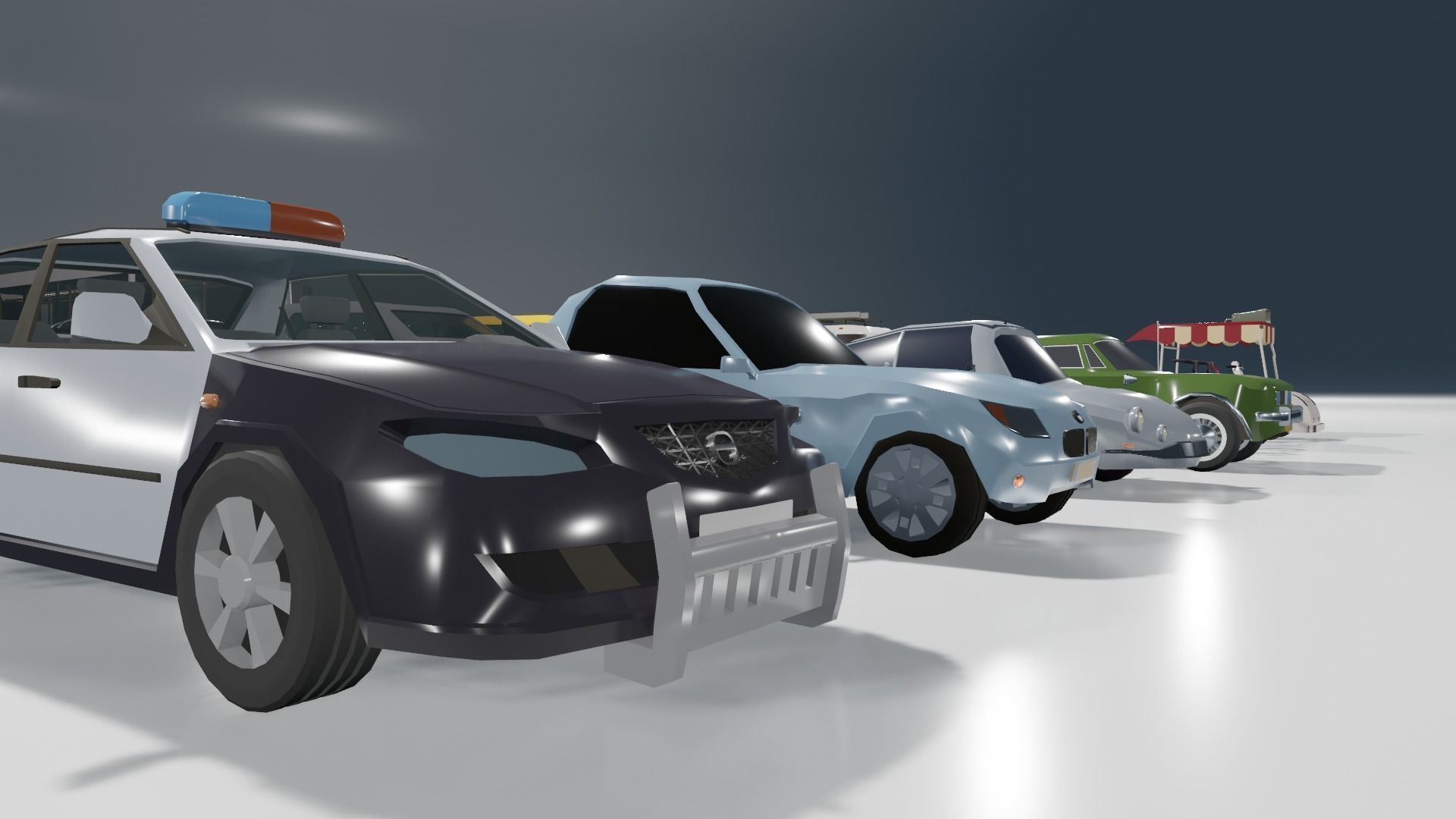 Low poly vehicle set car parking Low-poly 3D model_21