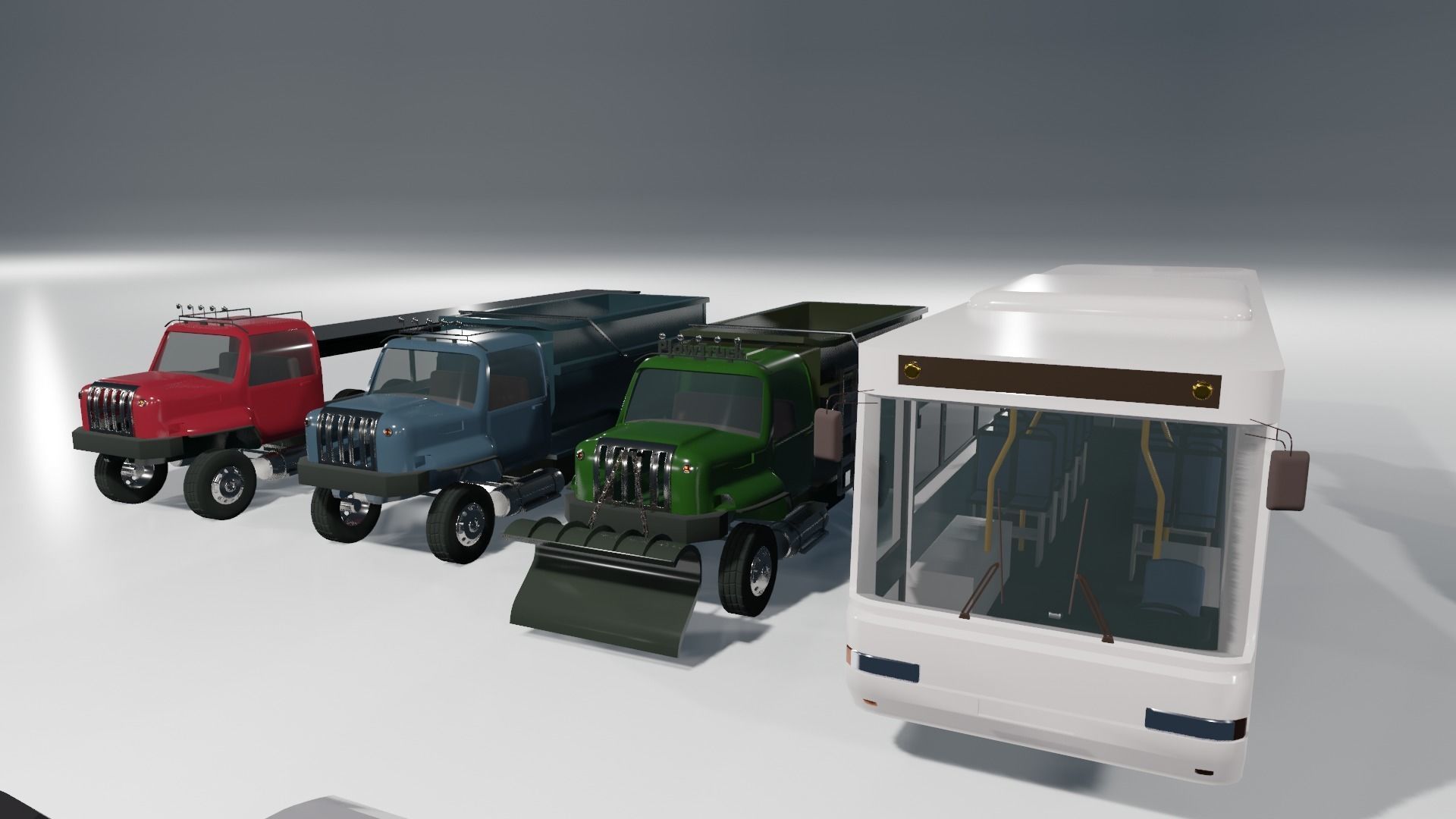 Low poly vehicle set car parking Low-poly 3D model_13