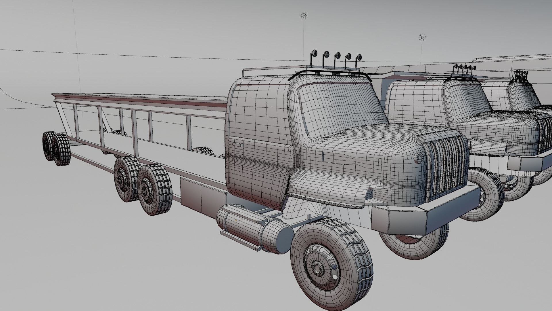 Low poly vehicle set car parking Low-poly 3D model_34