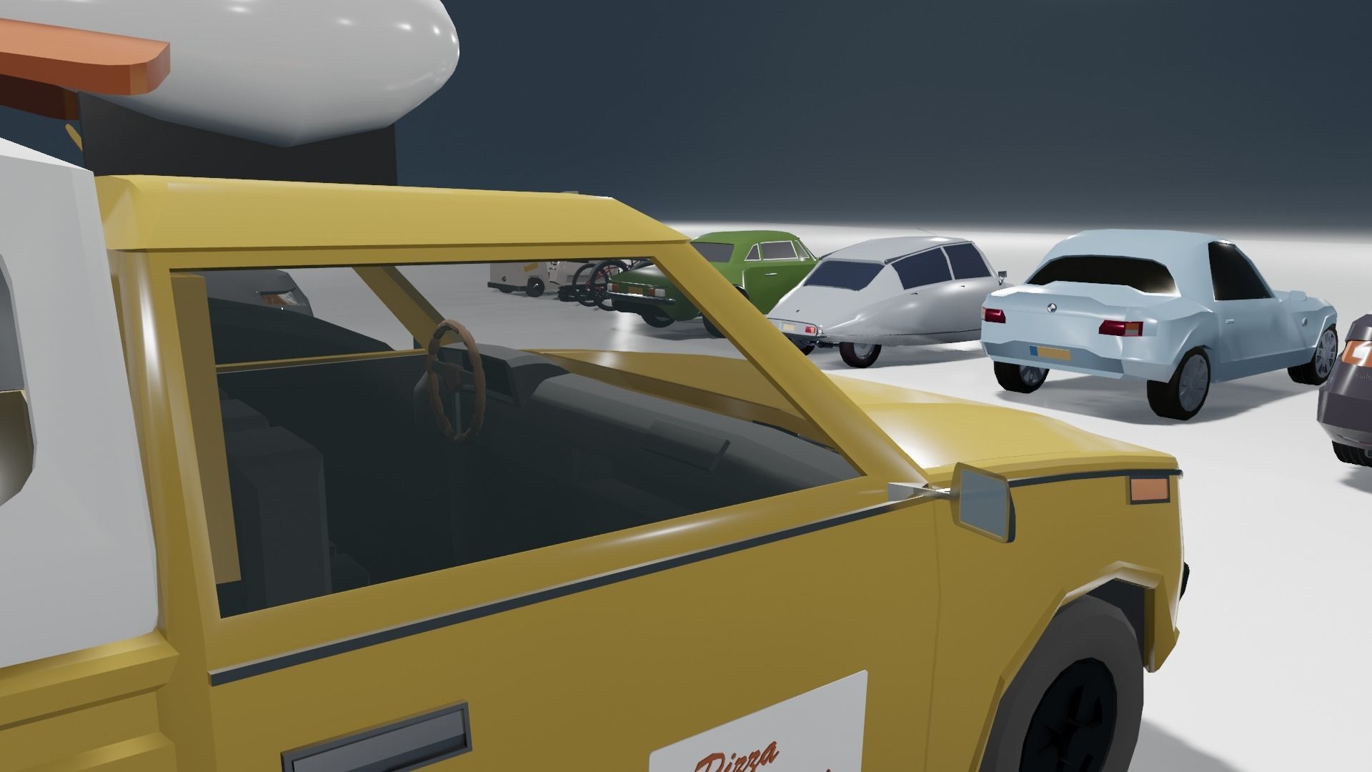 Low poly vehicle set car parking Low-poly 3D model_15