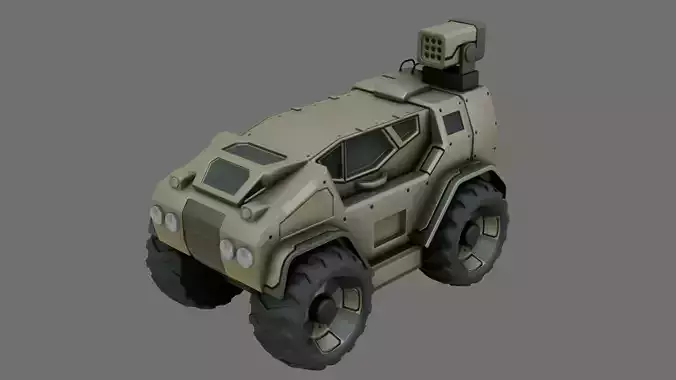 Sci-Fi Military Vehicle - Game Ready - PBR