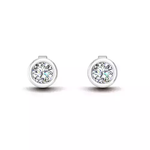 Solitaire Women Stud Earring 3dm STL OBJ FBX Renders Details