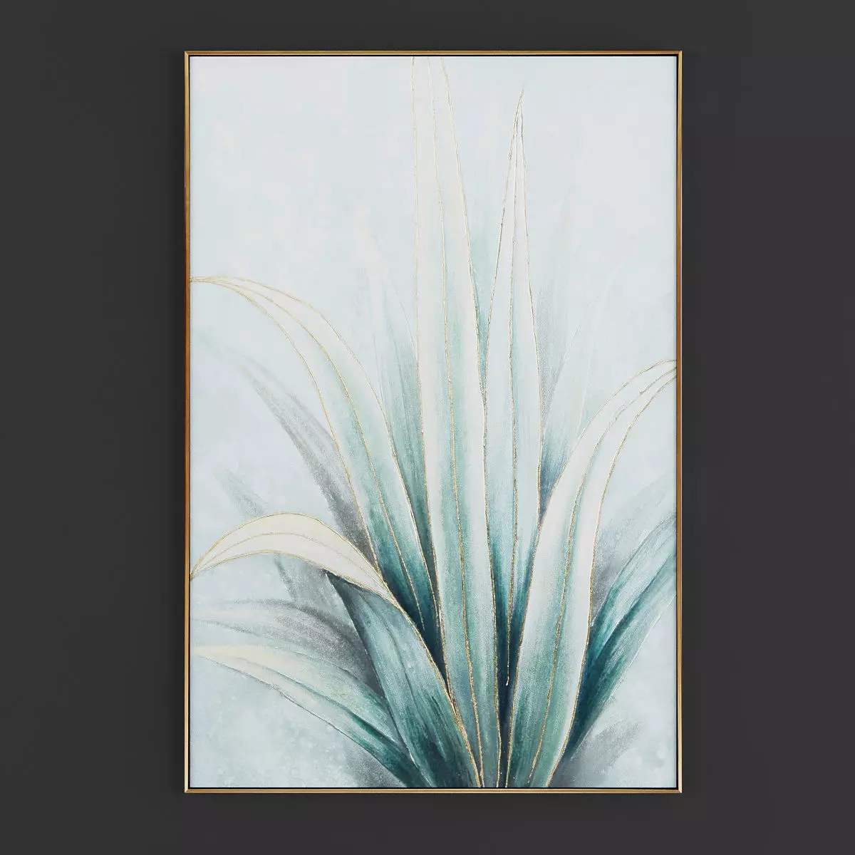 Pictures320 painting of agave plant on wall Low-poly 3D model