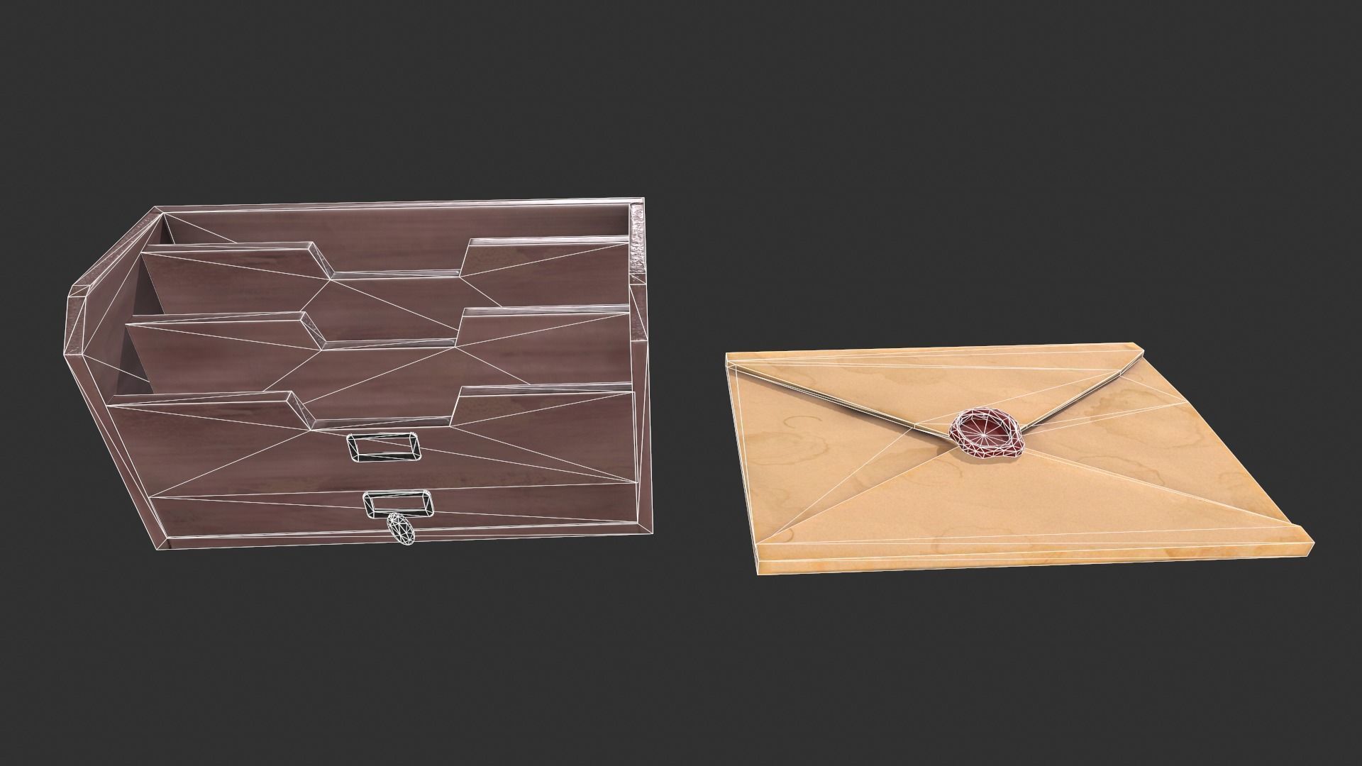 Various Stationery Low-poly 3D model_8