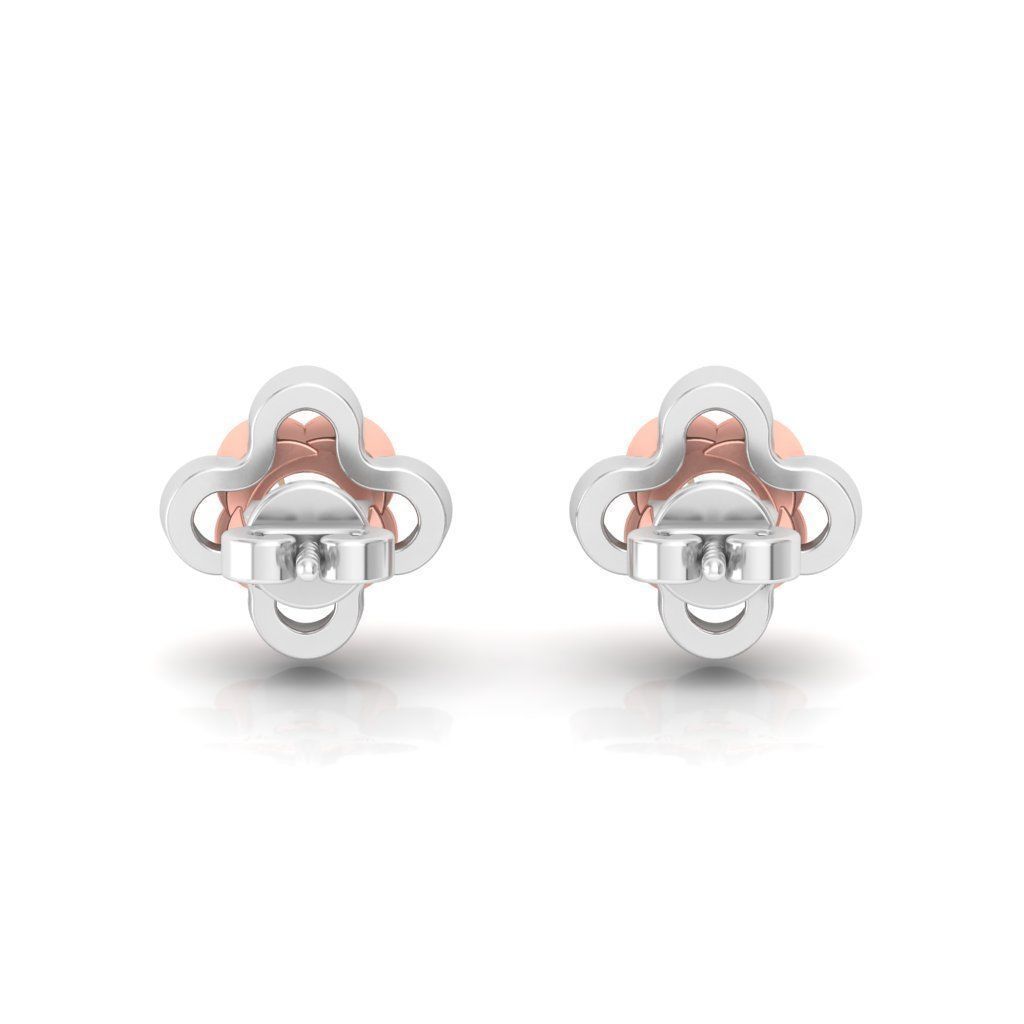 Solitaire Women Earring 3dm STL OBJ FBX Renders Details 3D print model_3