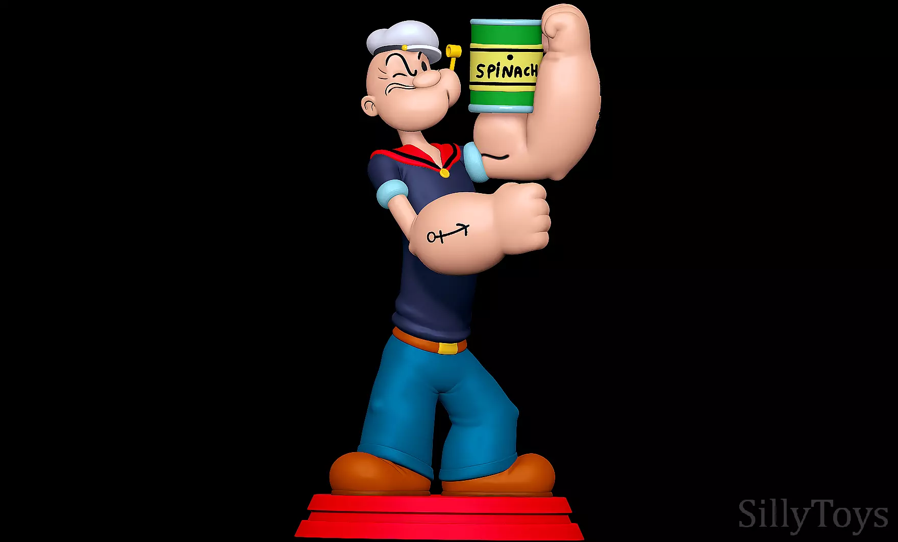 Popeye statue 3D print model