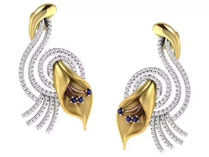Women Flower Drop  Earring 