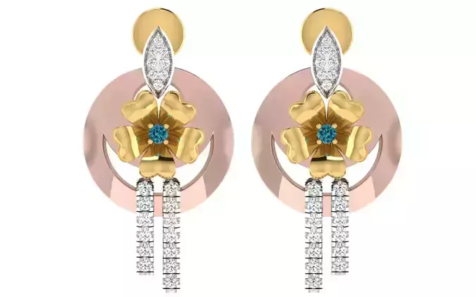 Women Flower Drop  Earring 