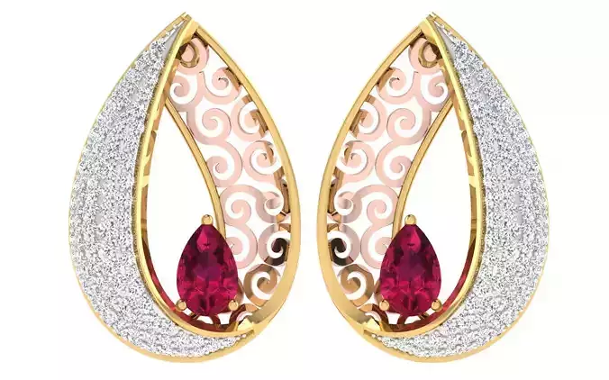 Women Flower Drop  Earring 