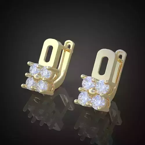 Earrings  3D model 3D printable model 0023-8