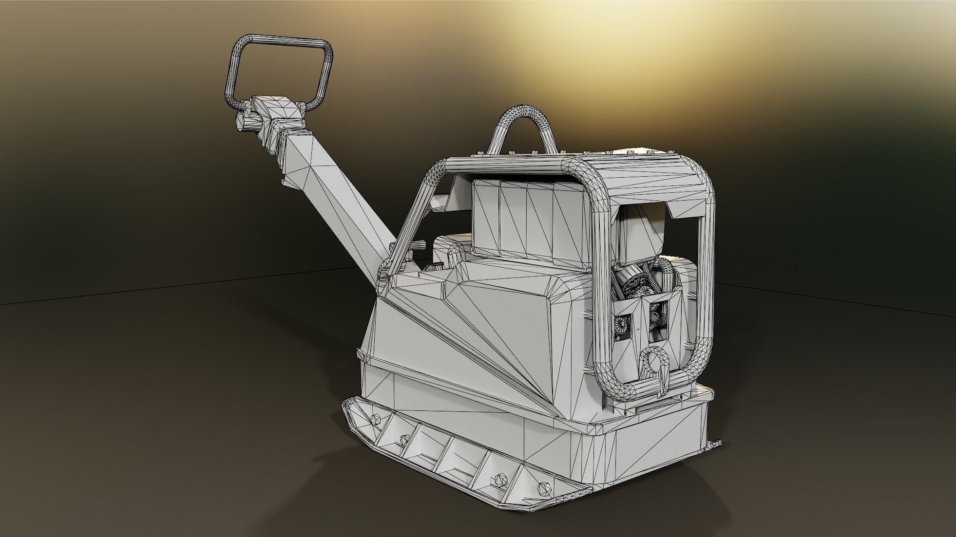 Construction Site Compactor Low-poly 3D model_6