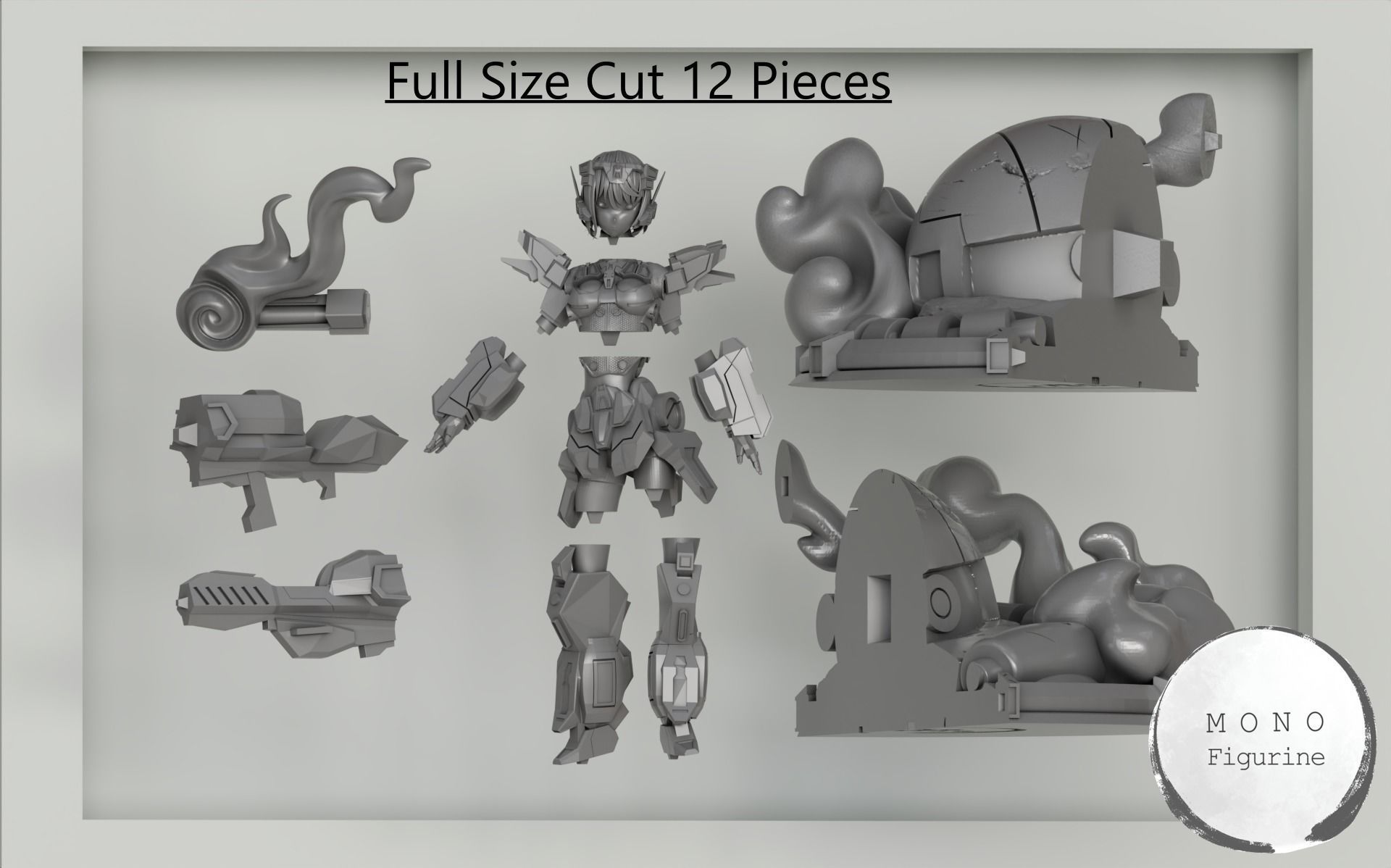 Original Gundam girl 3D STL Model for Printing 3D print model_2