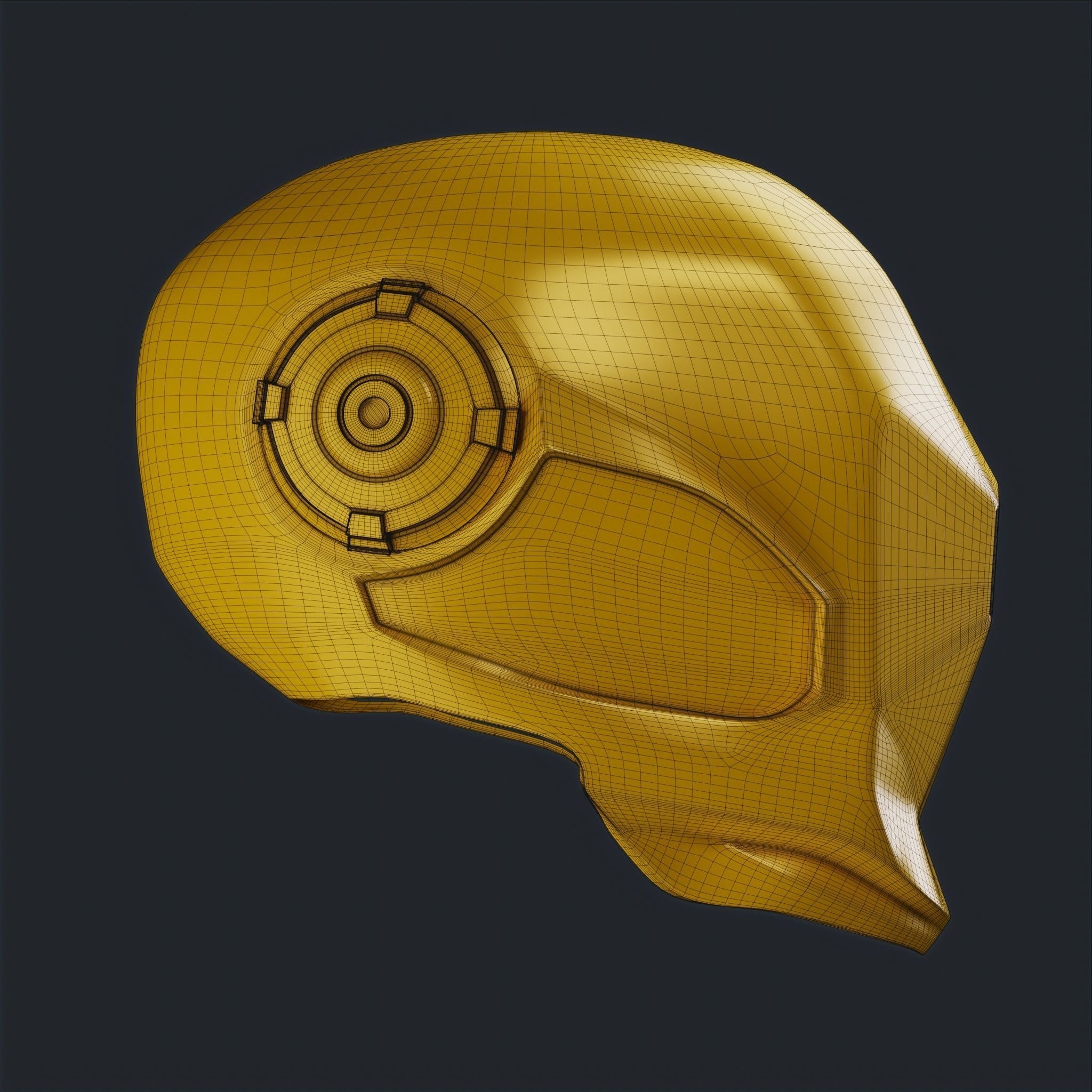 20 Sci-Fi Helmets Base Mesh 3D model_15
