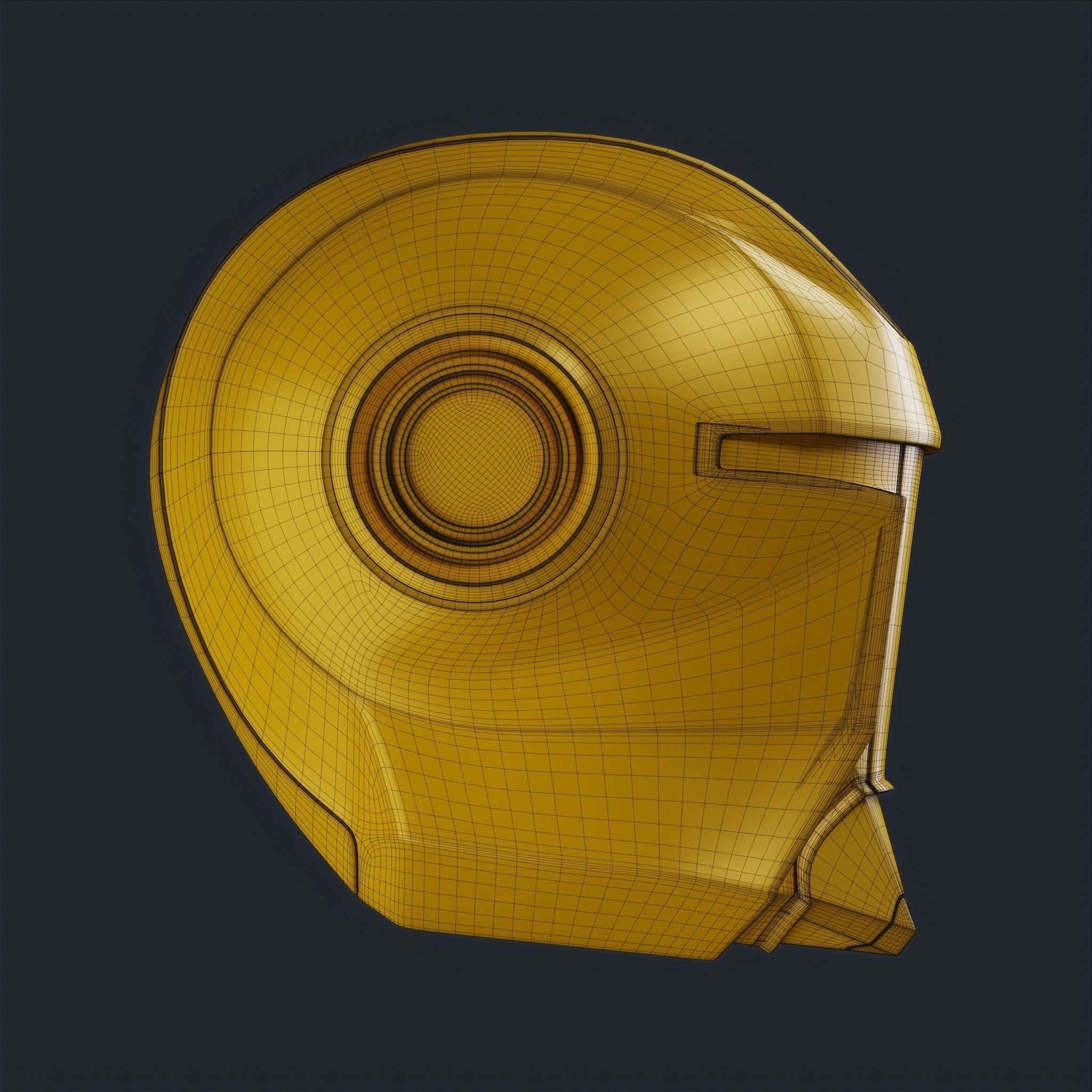 20 Sci-Fi Helmets Base Mesh 3D model_21