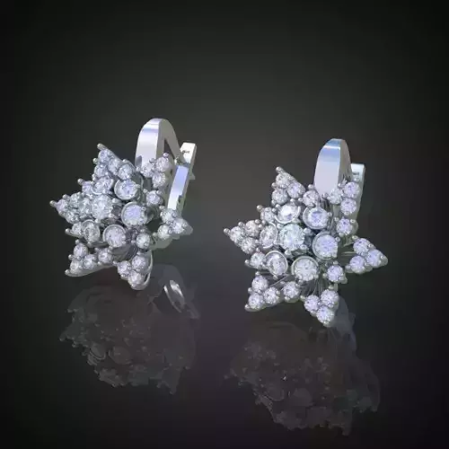 Earring 3D model 3D printable model 0029 3D print model
