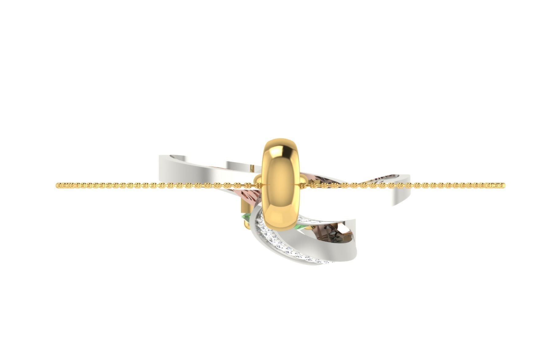 Women Pear Stone Pendant 3dm STL OBJ FBX Renders Details 3D print model_15