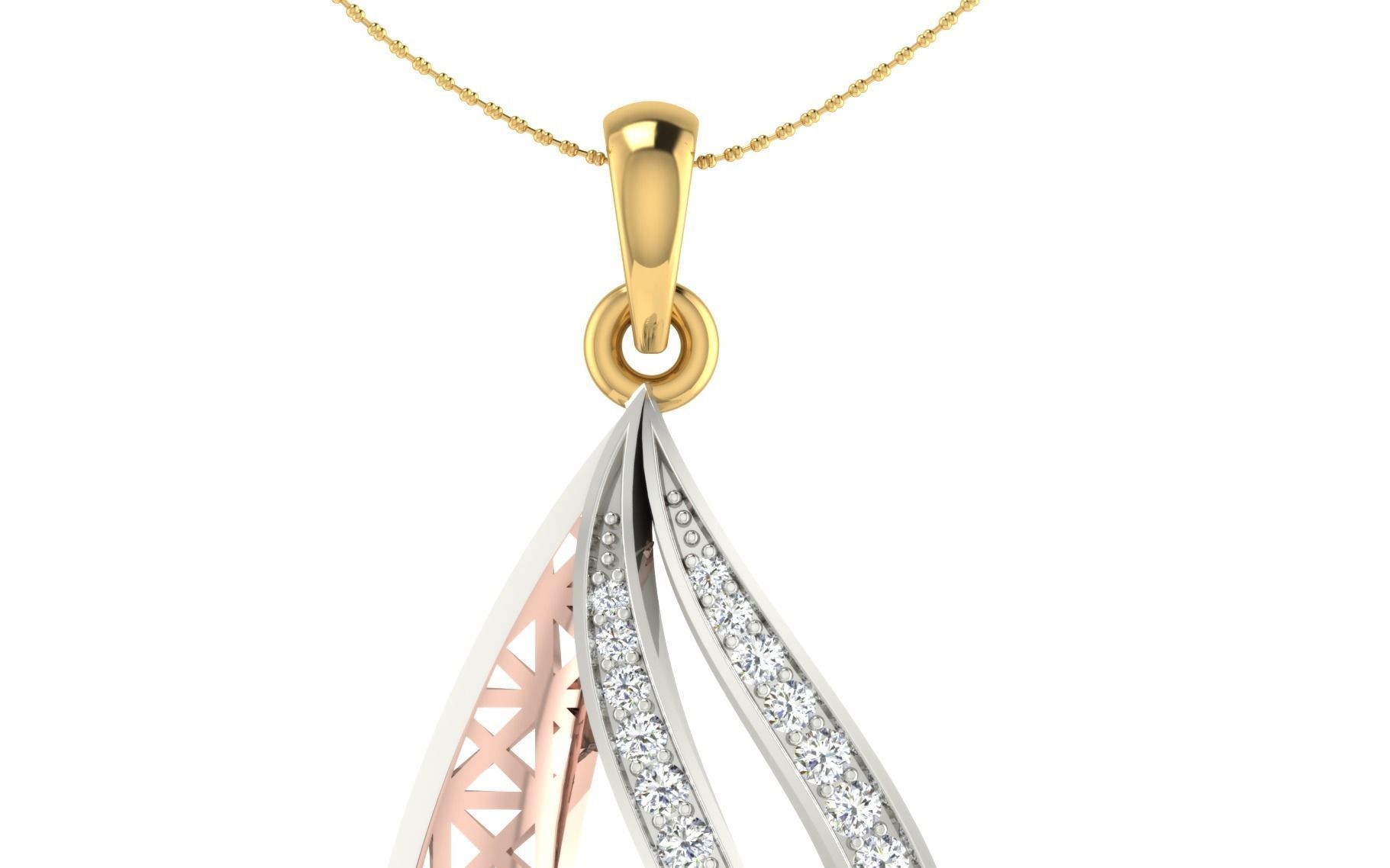 Women Pear Stone Pendant 3dm STL OBJ FBX Renders Details 3D print model_11