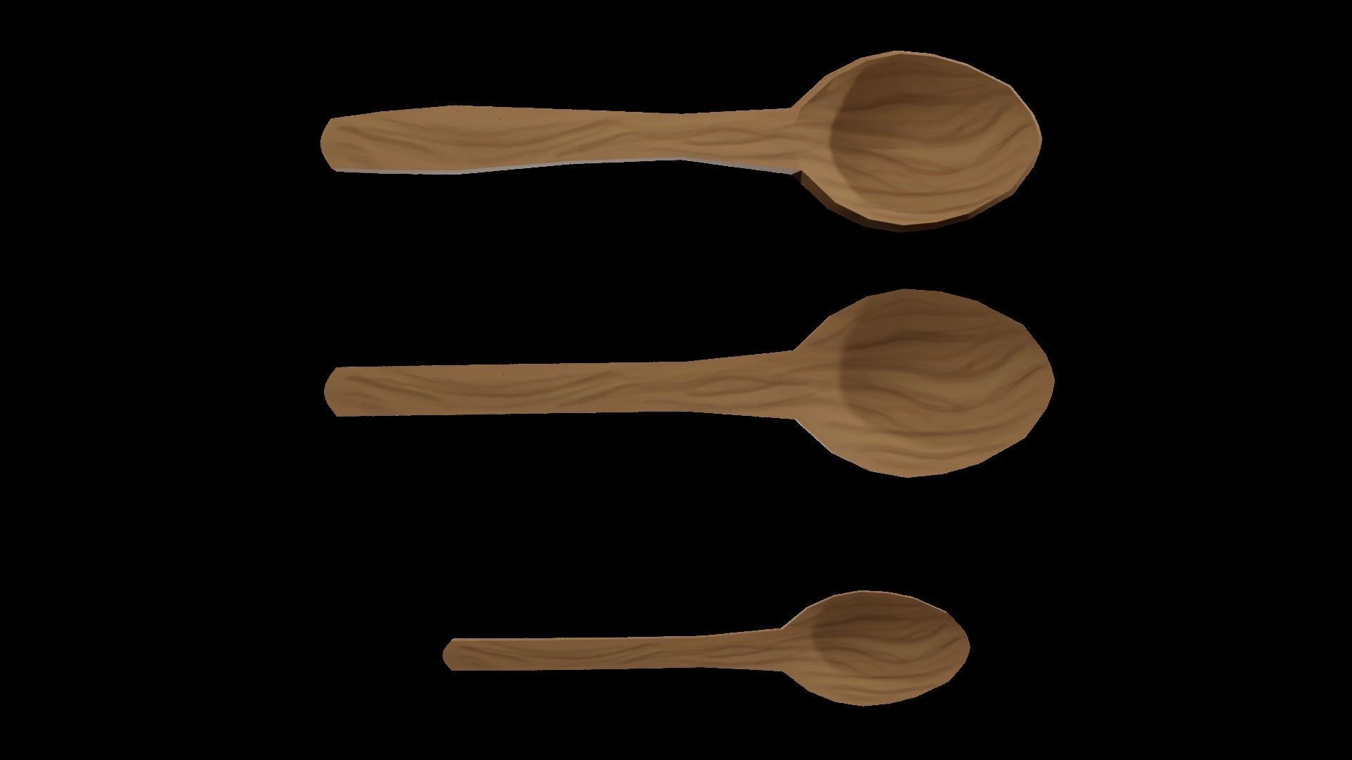 Wooden Spoons 3D model_2
