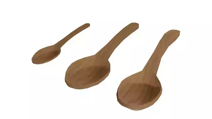 Wooden Spoons 3D model