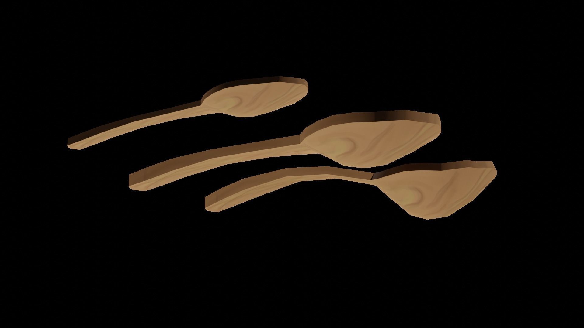 Wooden Spoons 3D model_1