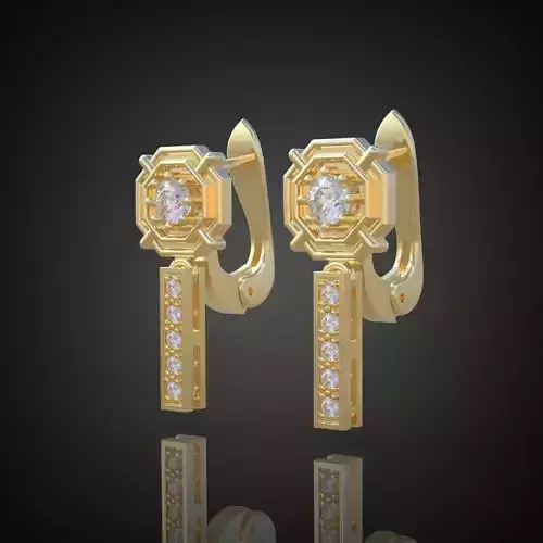 Earring 3D model 3D printable model 0032