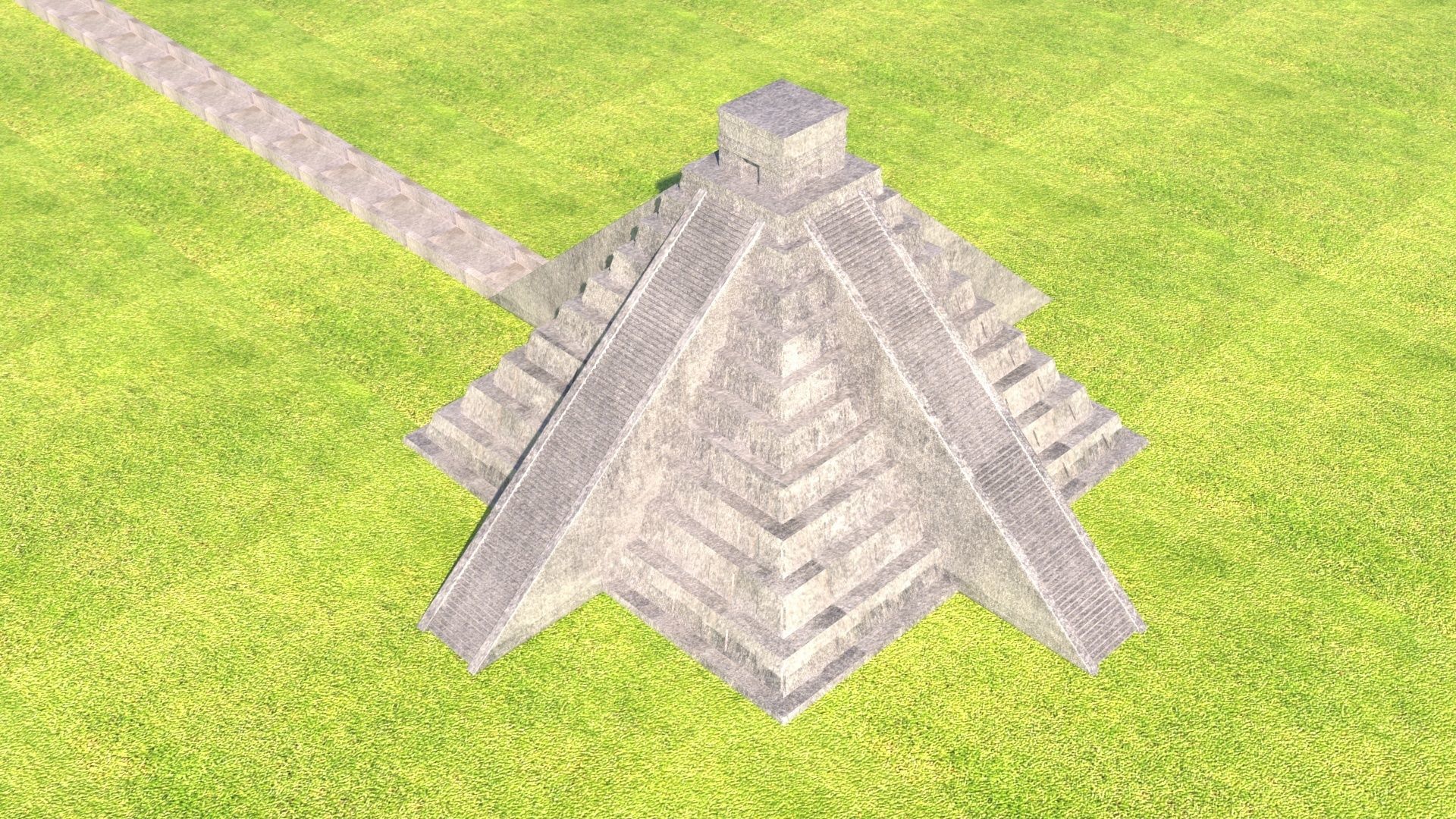 Chichen Itza Pyramid 3D model_1