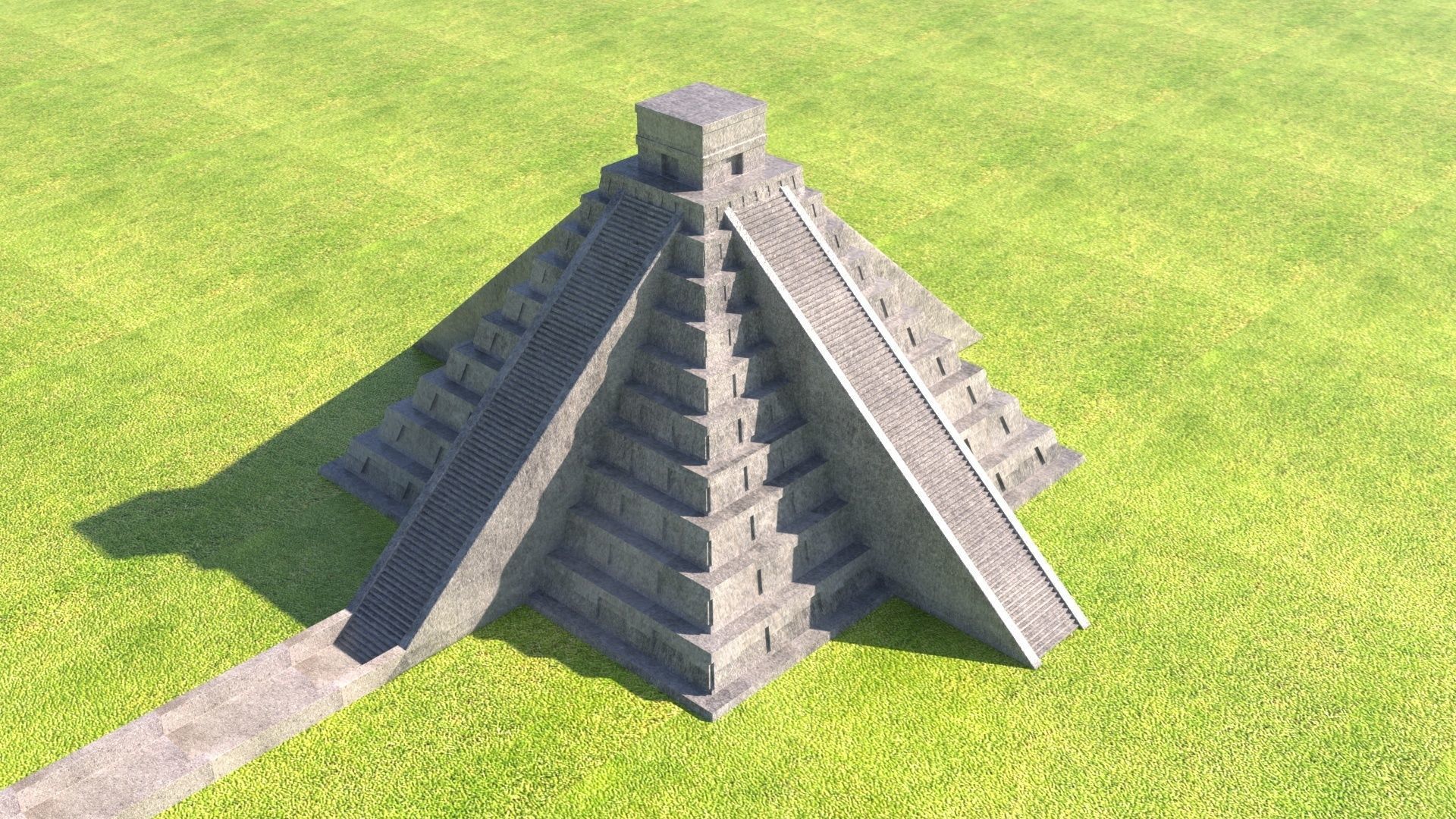 Chichen Itza Pyramid 3D model_4