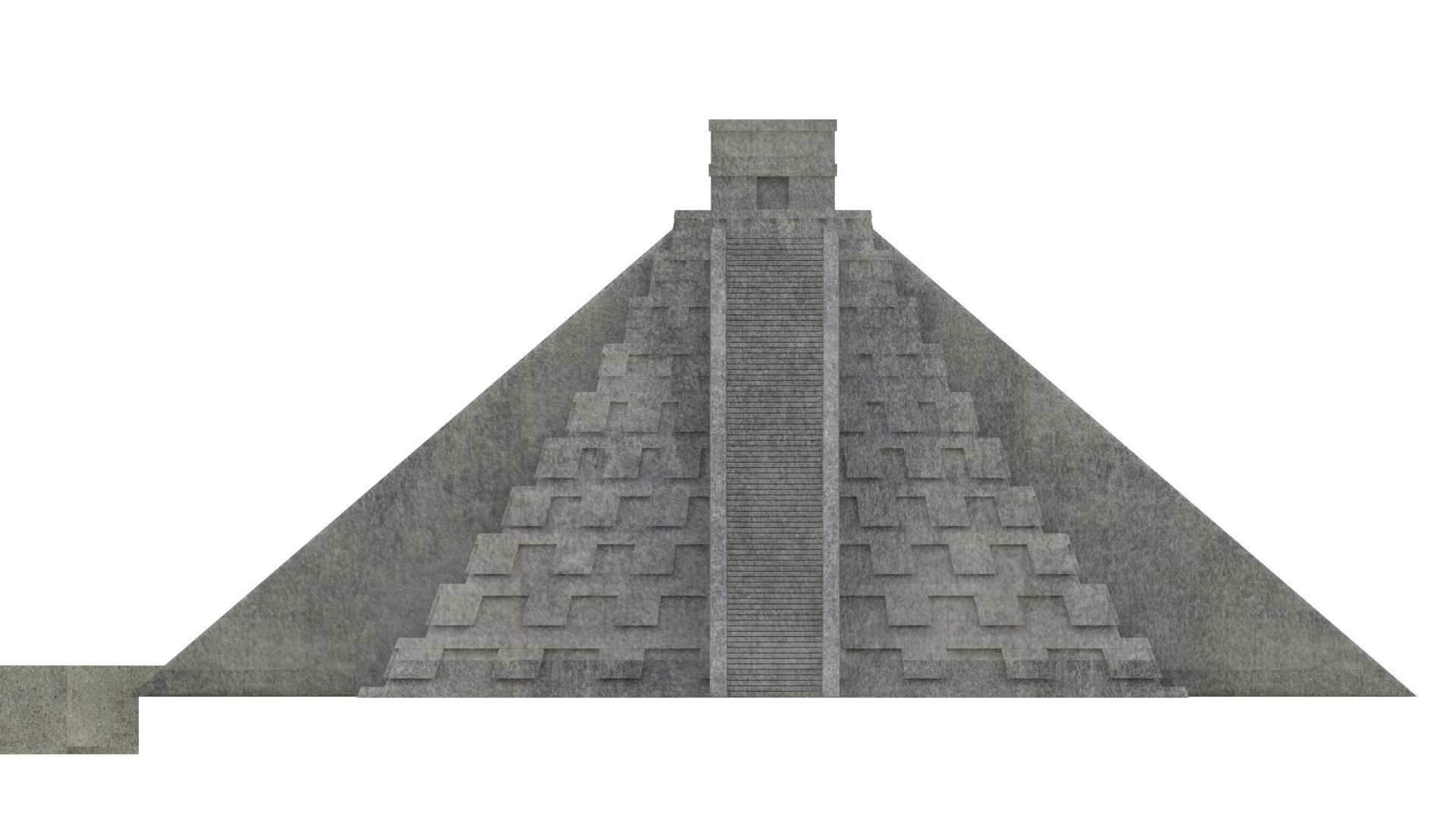 Chichen Itza Pyramid 3D model_19