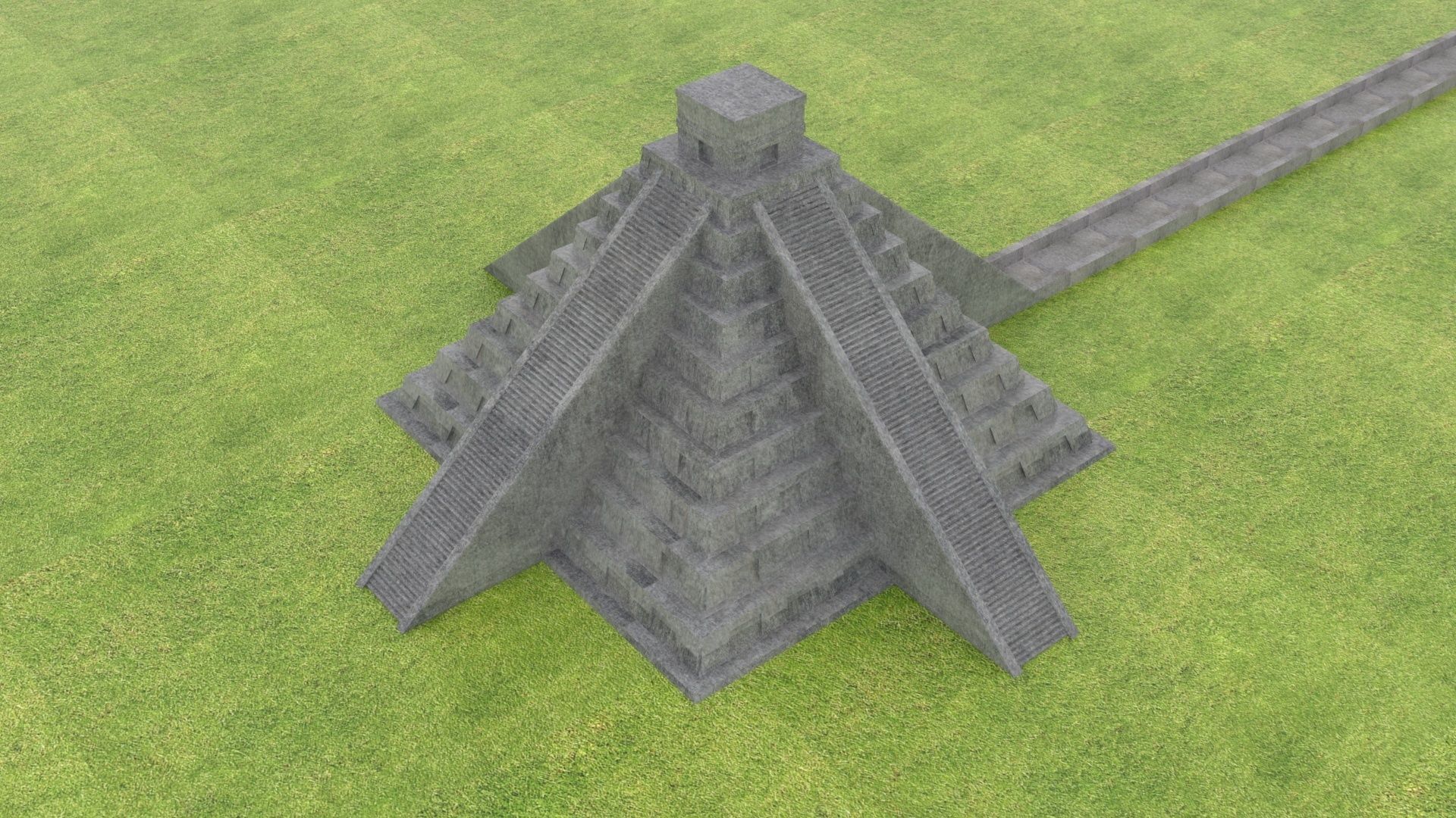 Chichen Itza Pyramid 3D model_12