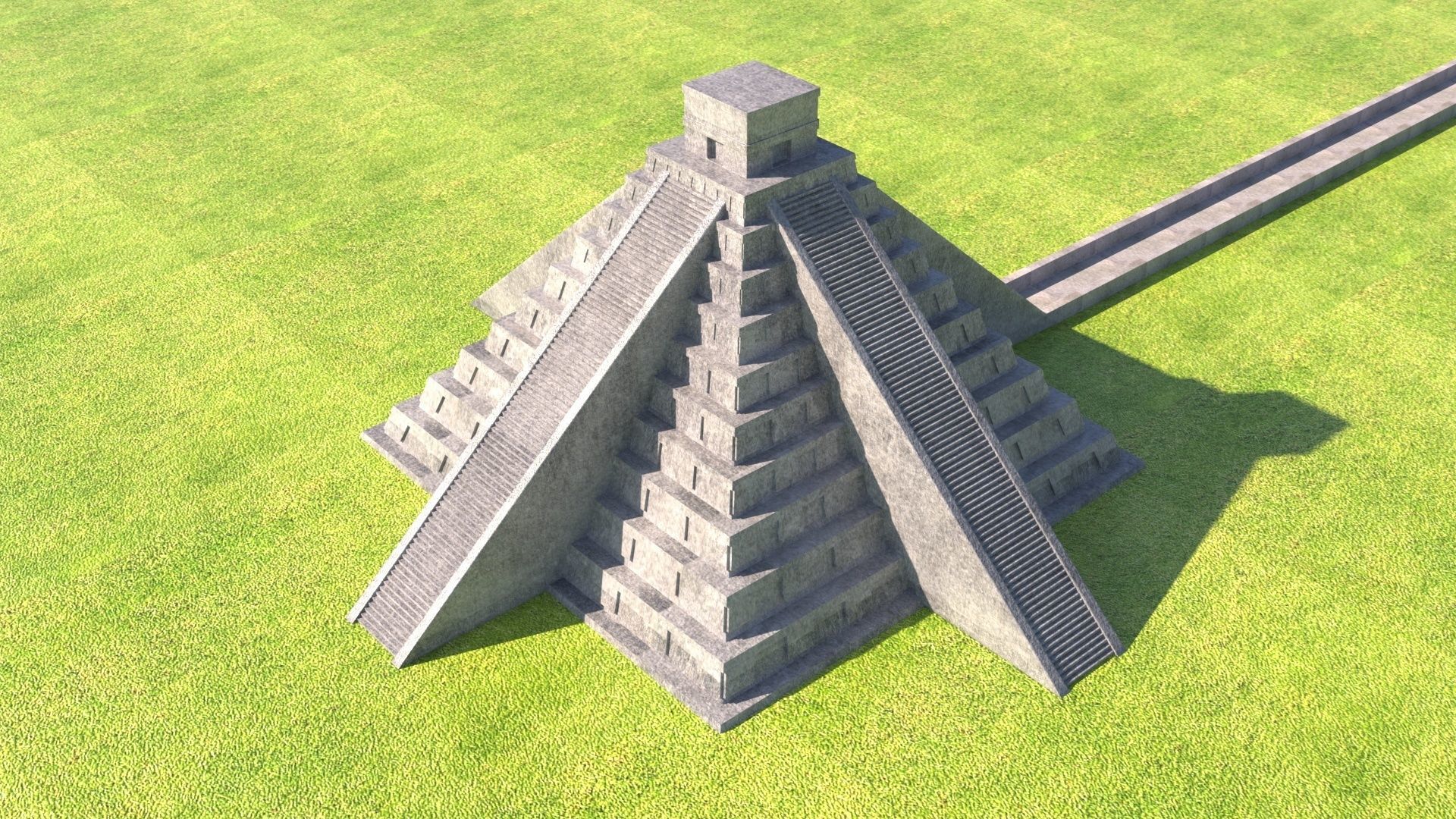Chichen Itza Pyramid 3D model_2