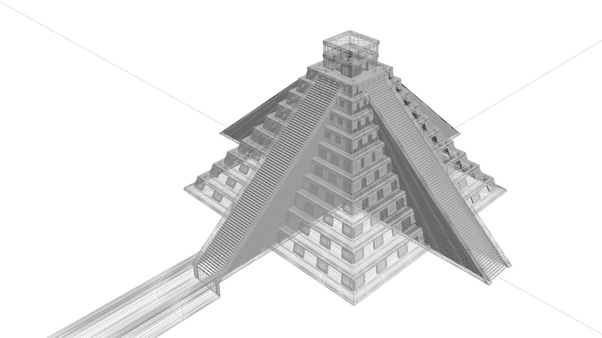 Chichen Itza Pyramid 3D model_23