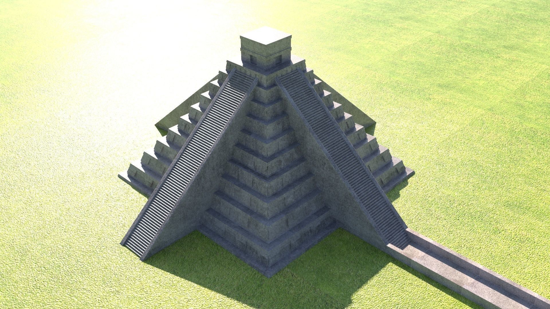 Chichen Itza Pyramid 3D model_3