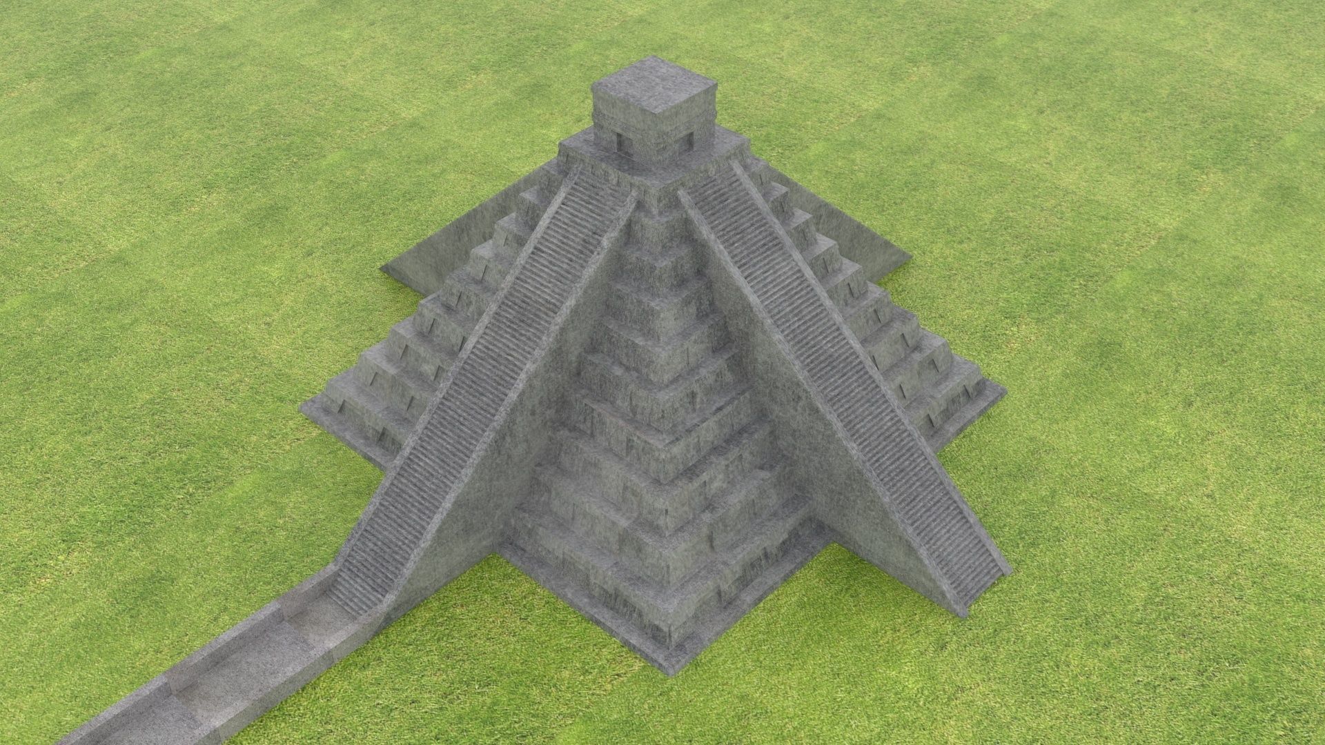 Chichen Itza Pyramid 3D model_10