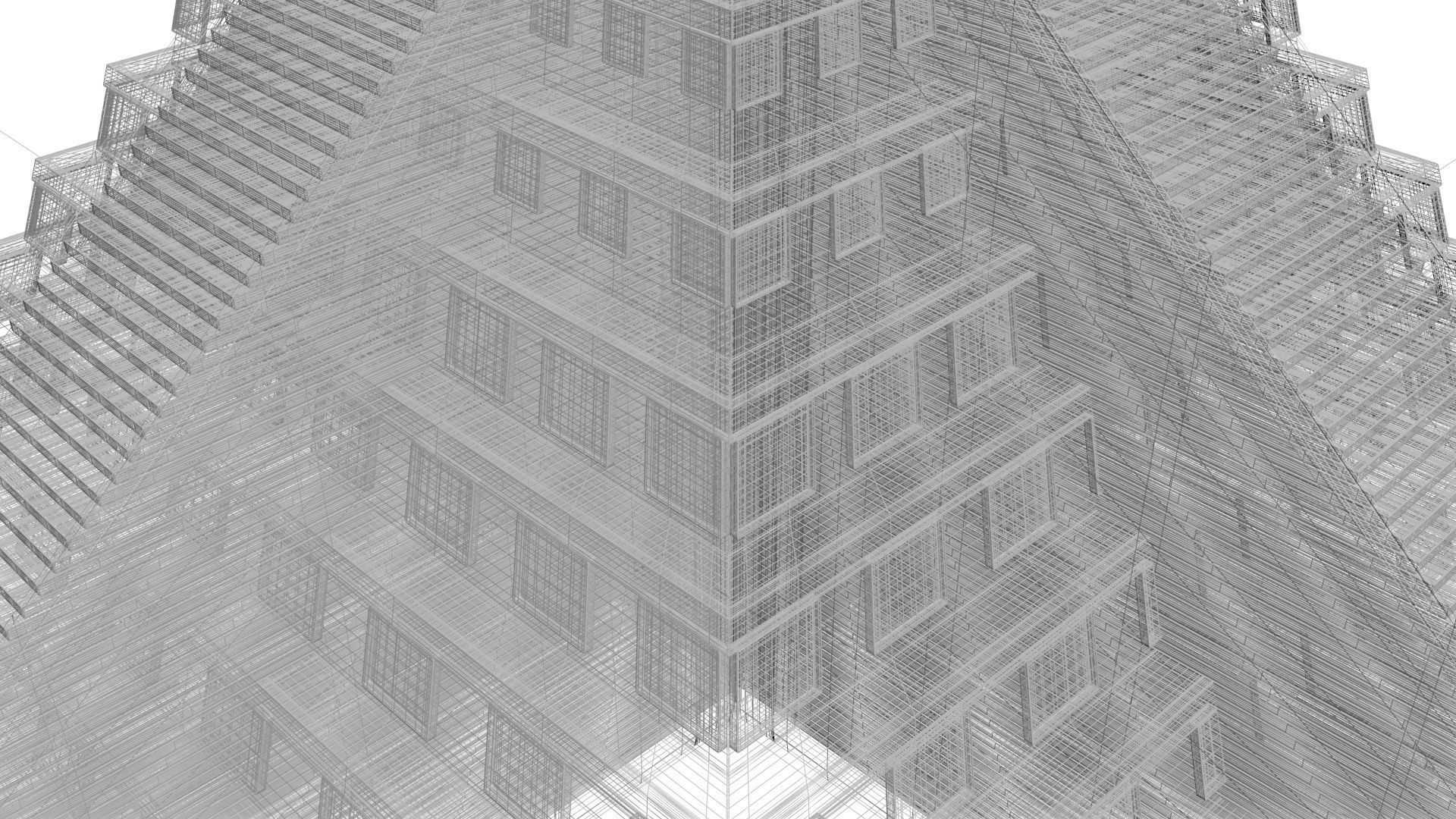 Chichen Itza Pyramid 3D model_25