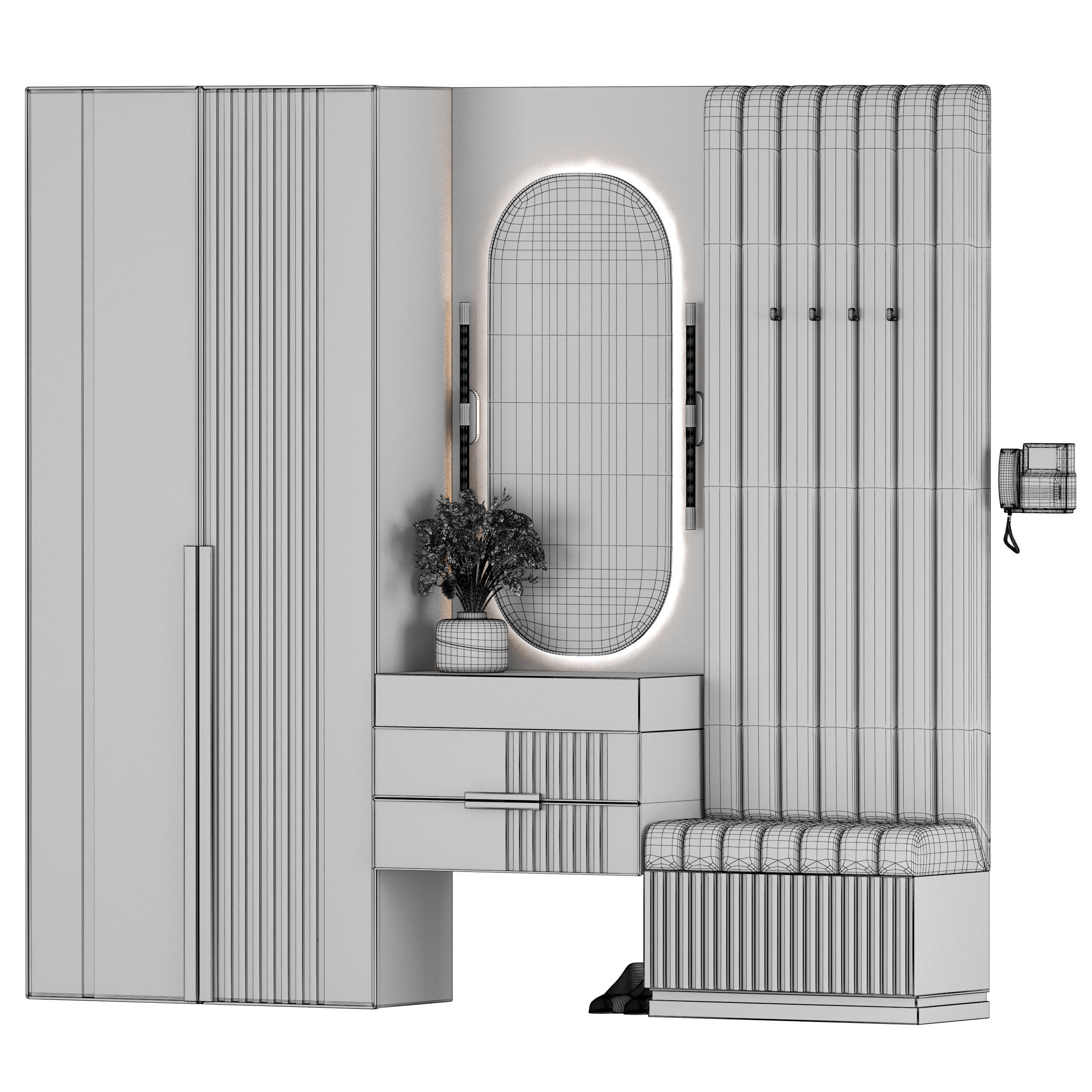 hallway 02 3D model_2