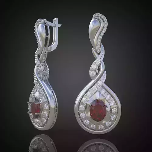 Earring 3D model 3D printable model 0037