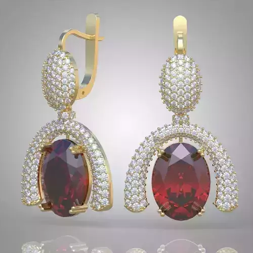 Earring 3D model 3D printable model 0038