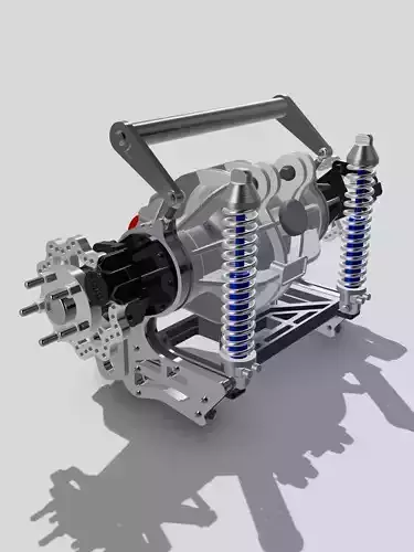 PRO MOD Chassis Rear Diff Brakes Suspension Combo 3D print model