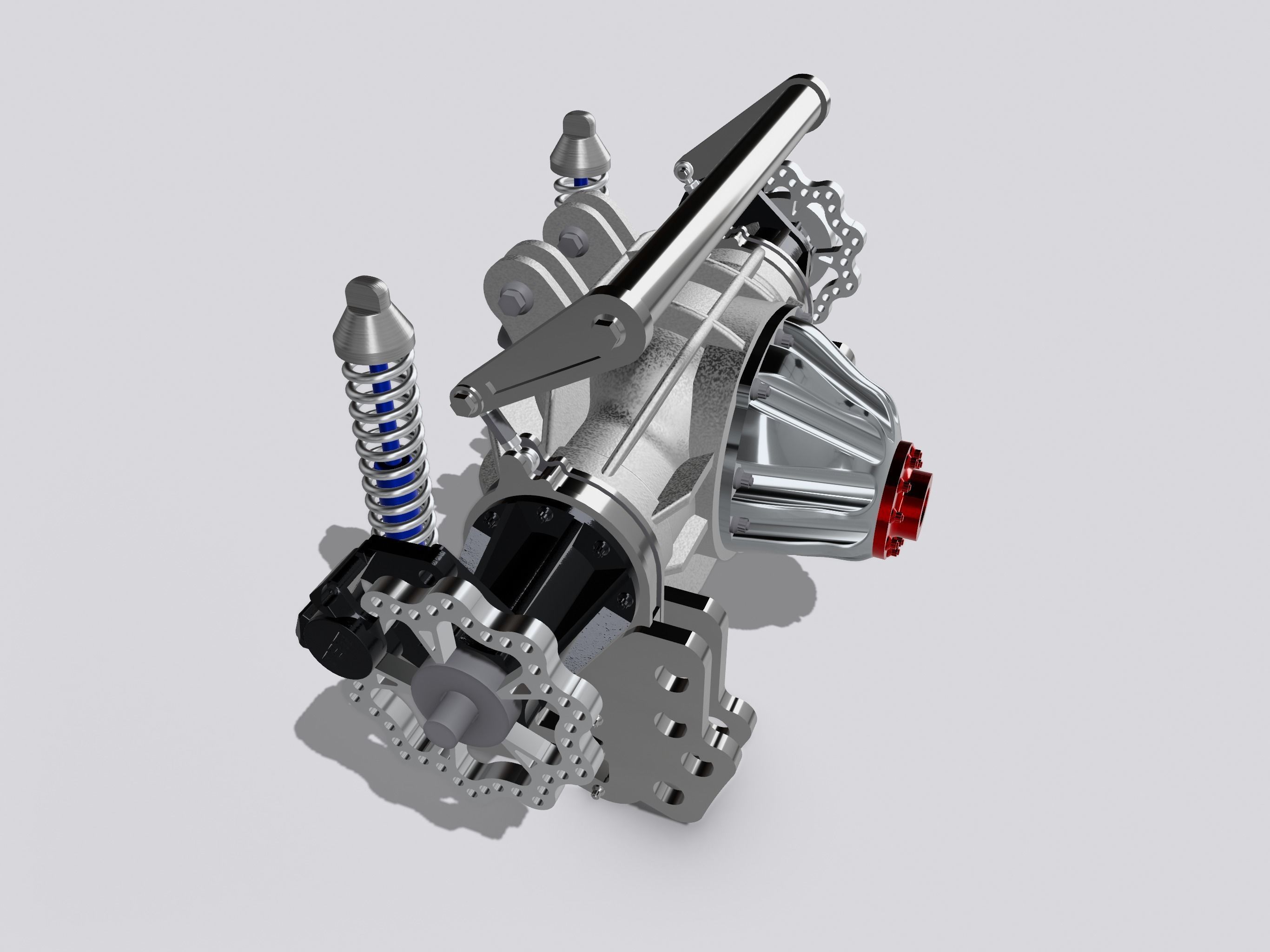 PRO MOD Chassis Rear Diff Brakes Suspension Combo 3D print model_3