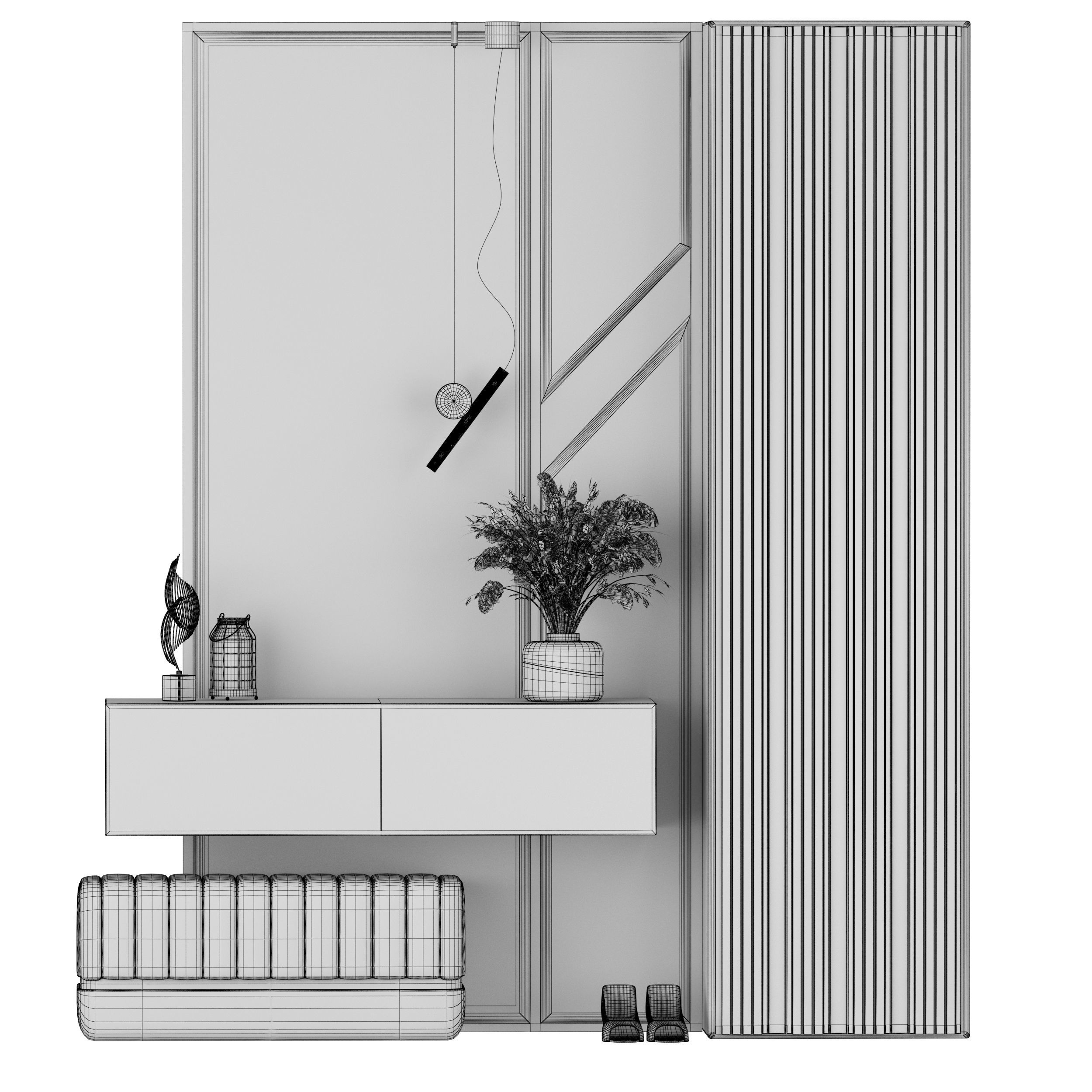 hallway 03 3D model_2