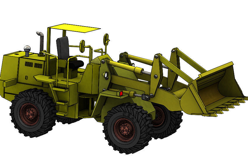 Wheel Loader 3D print model_1