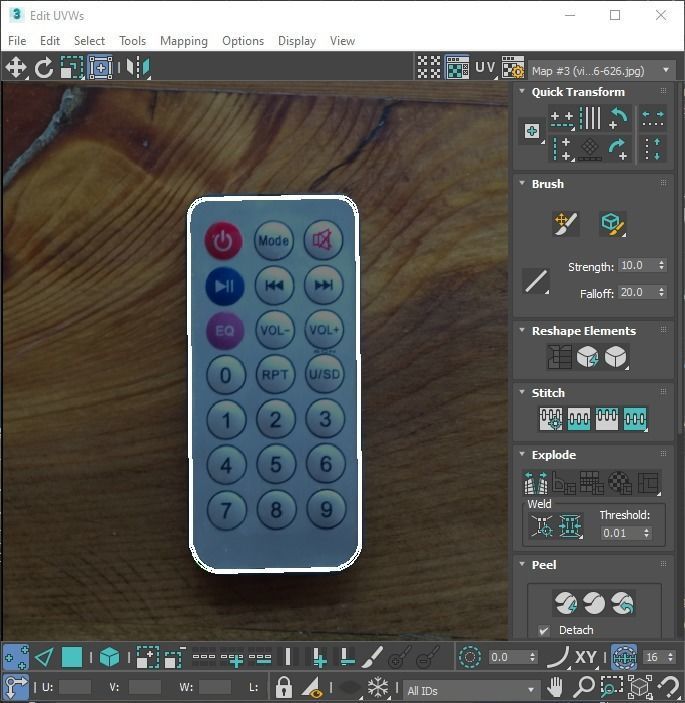 Music Speaker Remote Control 3D model_18