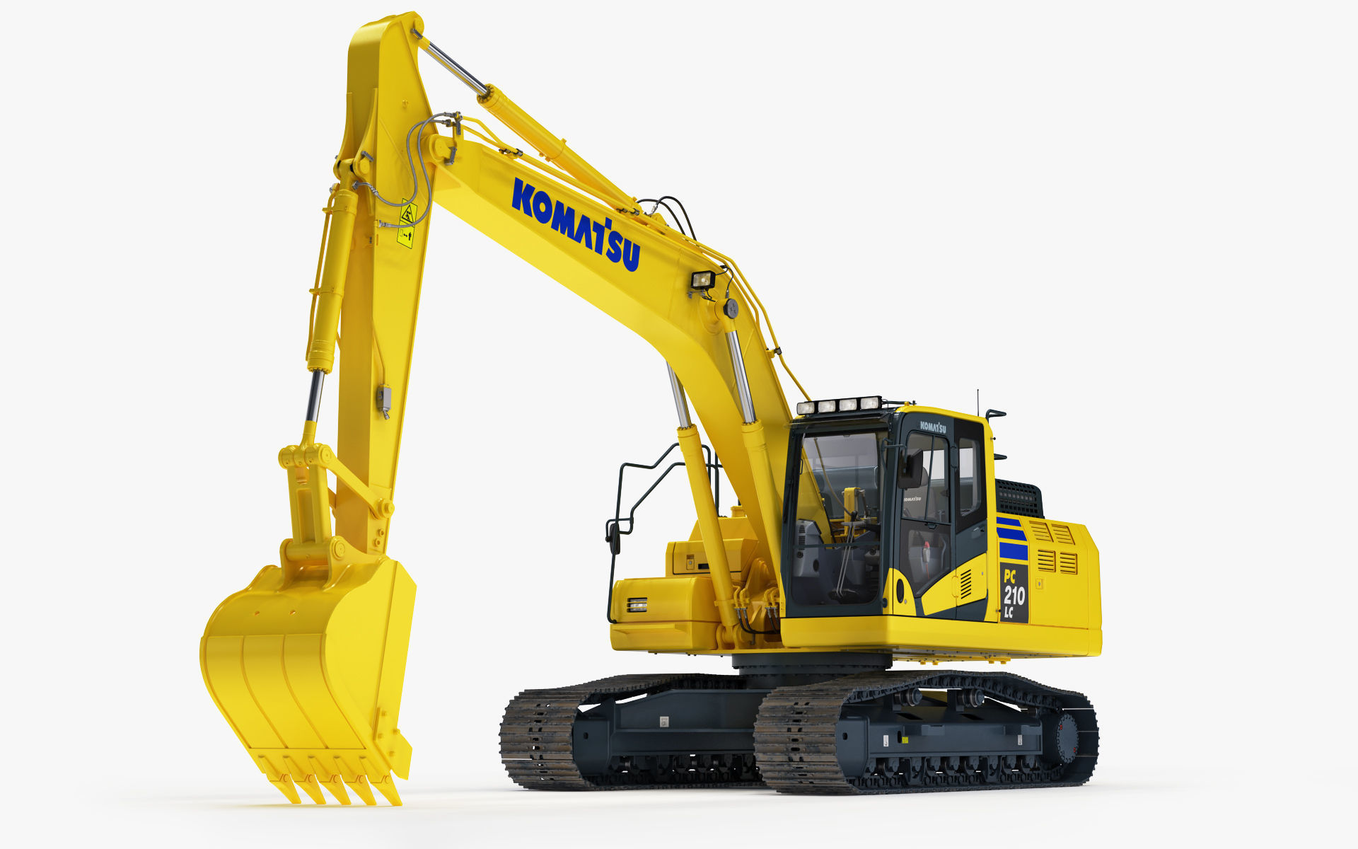 Komatsu PC210LC Crawler Excavator 3D model_9