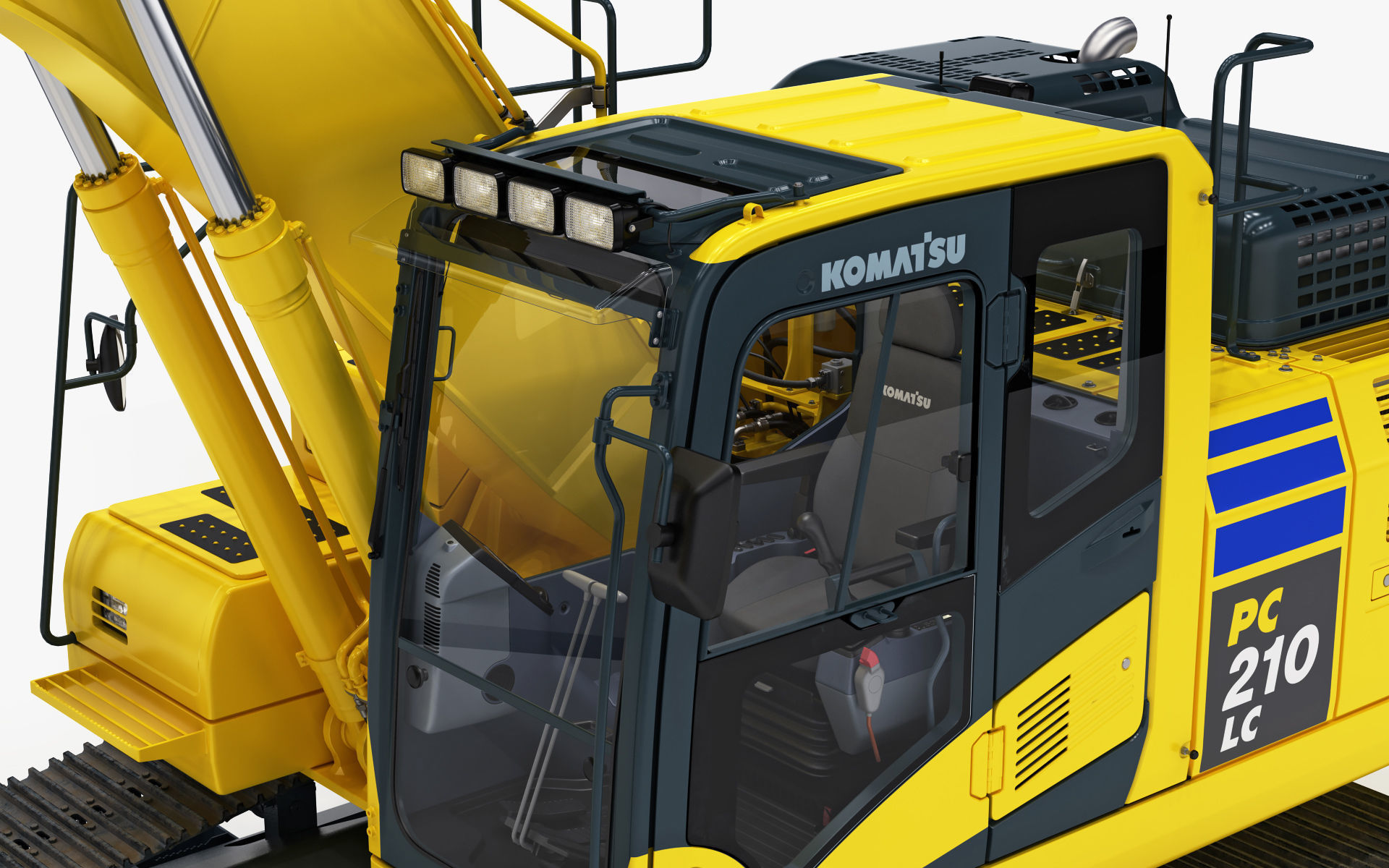 Komatsu PC210LC Crawler Excavator 3D model_21